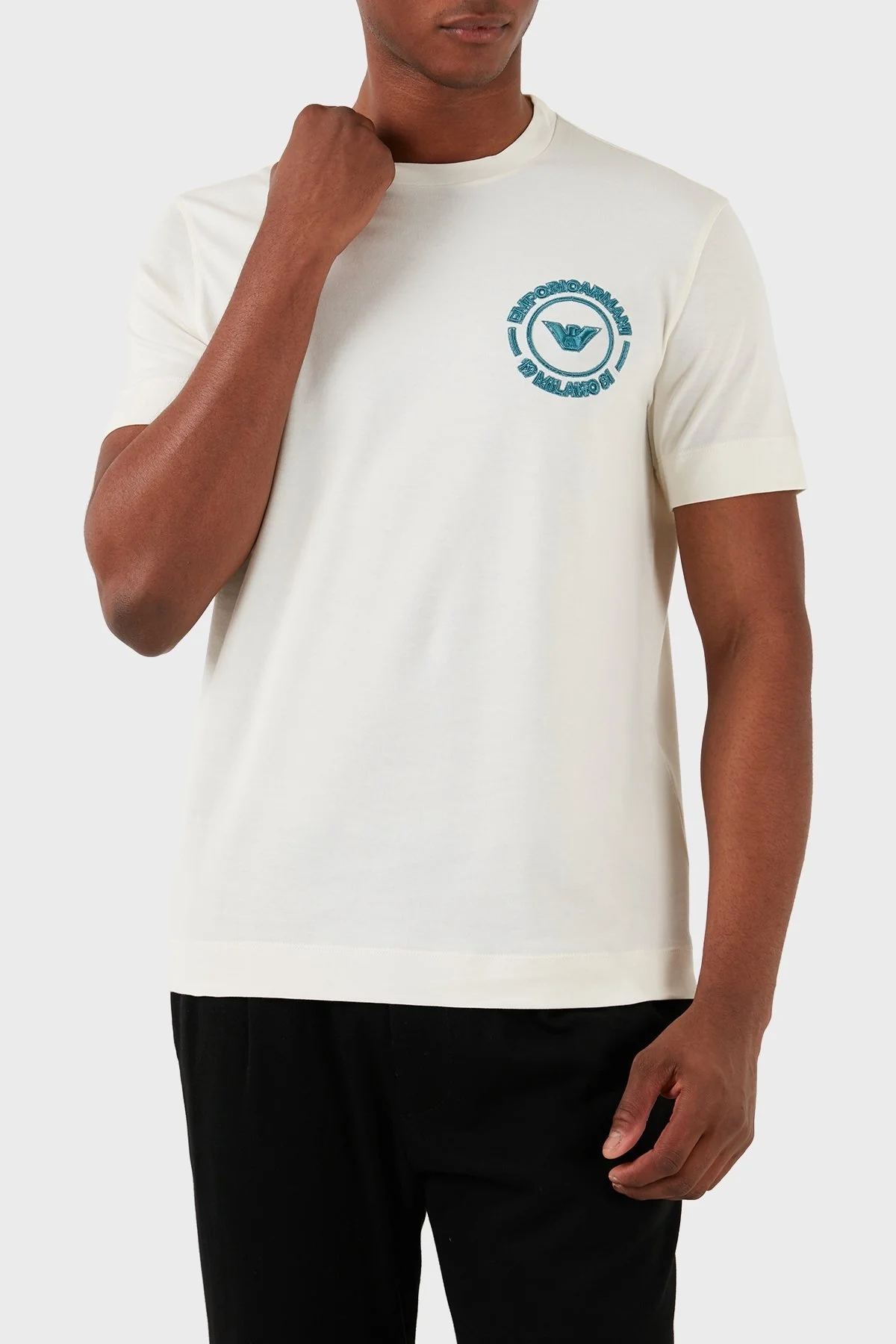 Emporio Armani Pamuklu Regular Fit Erkek T Shirt 3D1TG8 1JOCZ 01A5 EKRU - 9