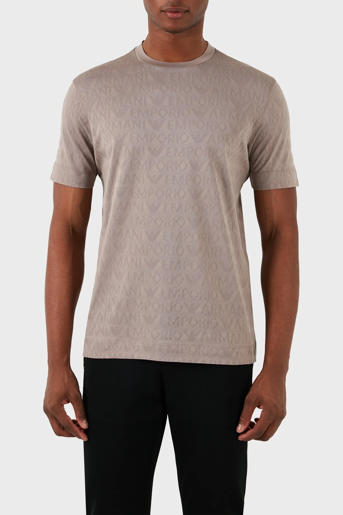 Emporio Armani Pamuklu Regular Fit Erkek T Shirt 3D1TH5 1JORZ 0650 BEJ - 5