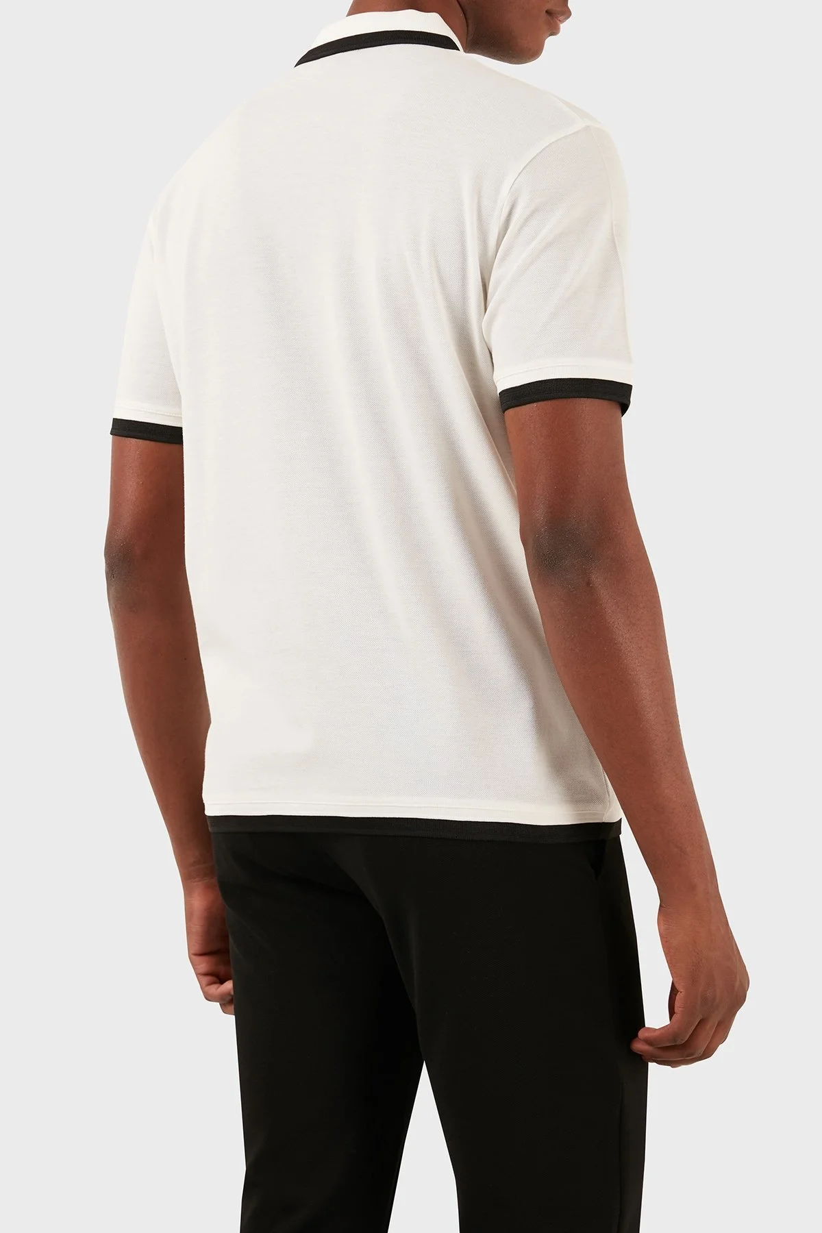 Emporio Armani Pamuklu Regular Fit Fermuarlı Erkek Polo Yaka T Shirt 3D1FE5 1JTKZ 0101 BEYAZ - 8