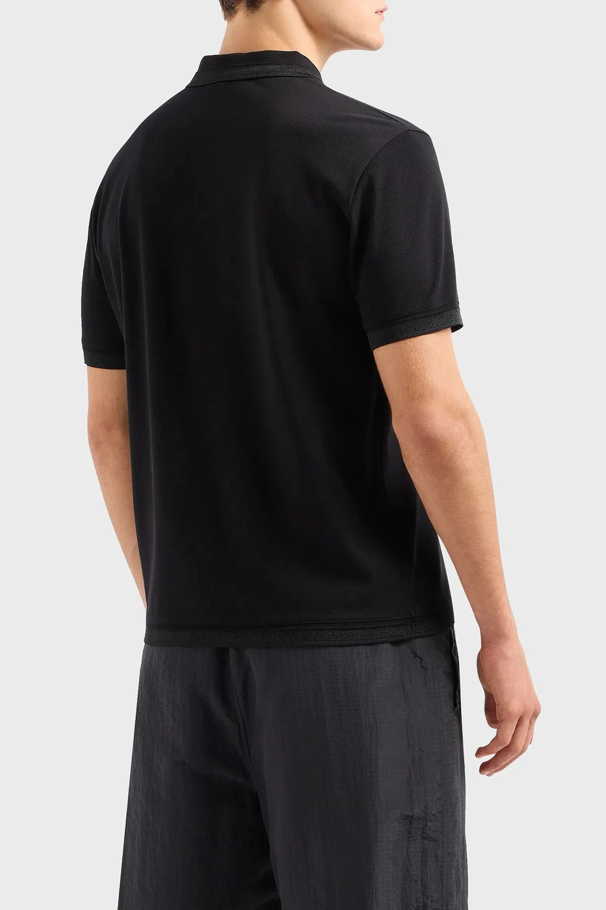 Emporio Armani Pamuklu Regular Fit Fermuarlı Erkek Polo Yaka T Shirt 3D1FE5 1JTKZ 0999 SİYAH - 3