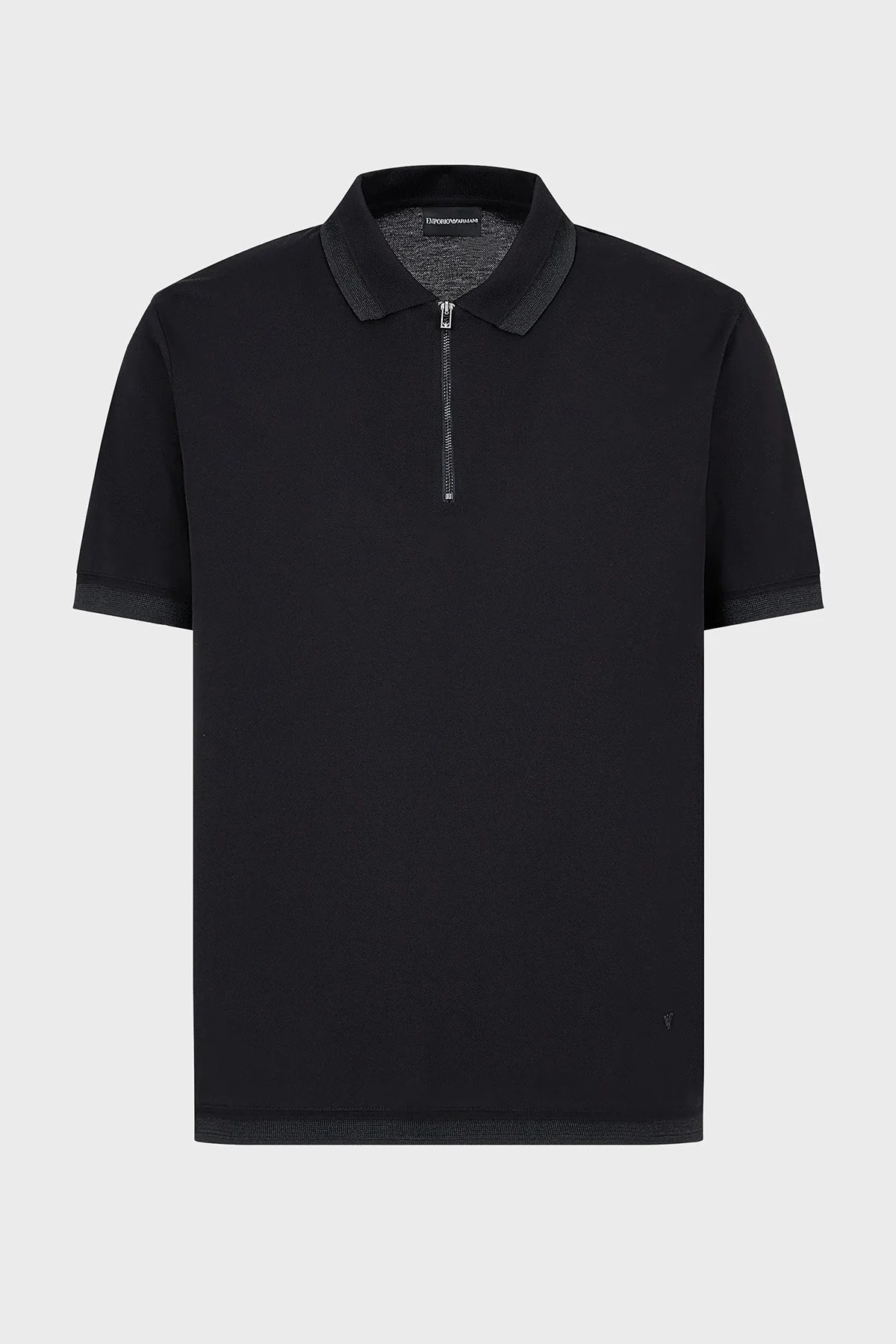 Emporio Armani Pamuklu Regular Fit Fermuarlı Erkek Polo Yaka T Shirt 3D1FE5 1JTKZ 0999 SİYAH - 4