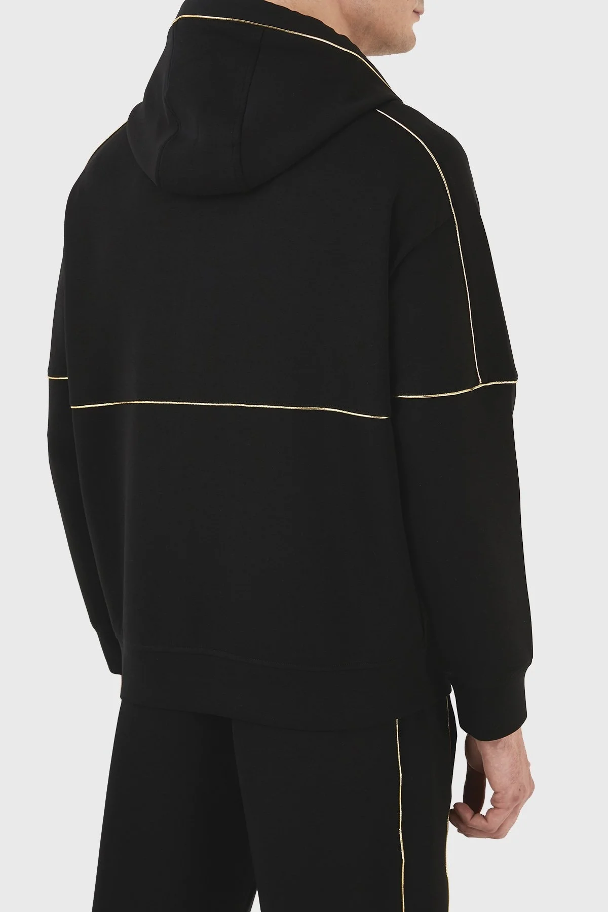Emporio Armani Pamuklu Regular Fit Fermuarlı Kapüşonlu Erkek Sweat 3R1MBU 1JHSZ 0999 SİYAH - 6