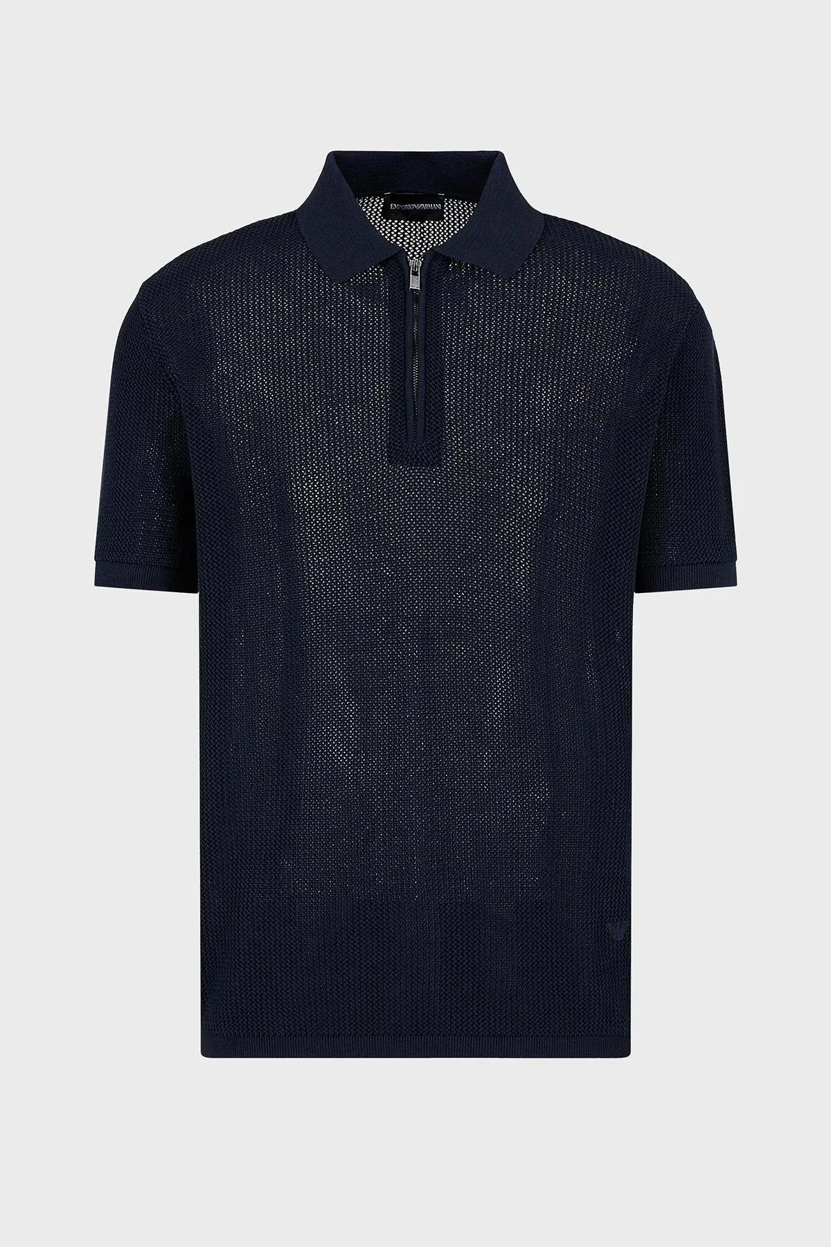 Emporio Armani Pamuklu Regular Fit Fermuarlı Polo Yaka Triko Erkek Kazak 3D1MXT 1MQCZ 0920 LACİVERT - 5