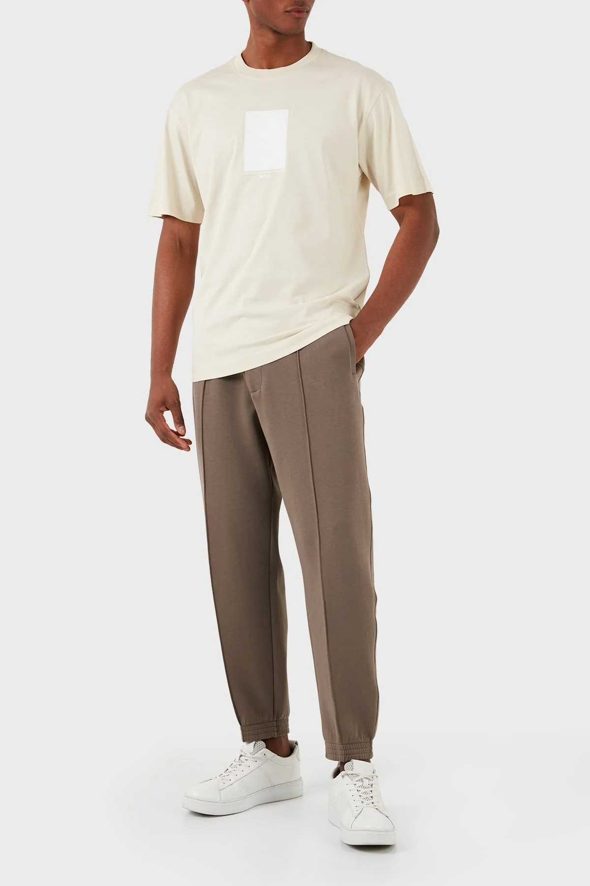 Emporio Armani Pamuklu Regular Fit Jogger Erkek Pantolon 3D1P75 1JHSZ 0440 VİZON - 1