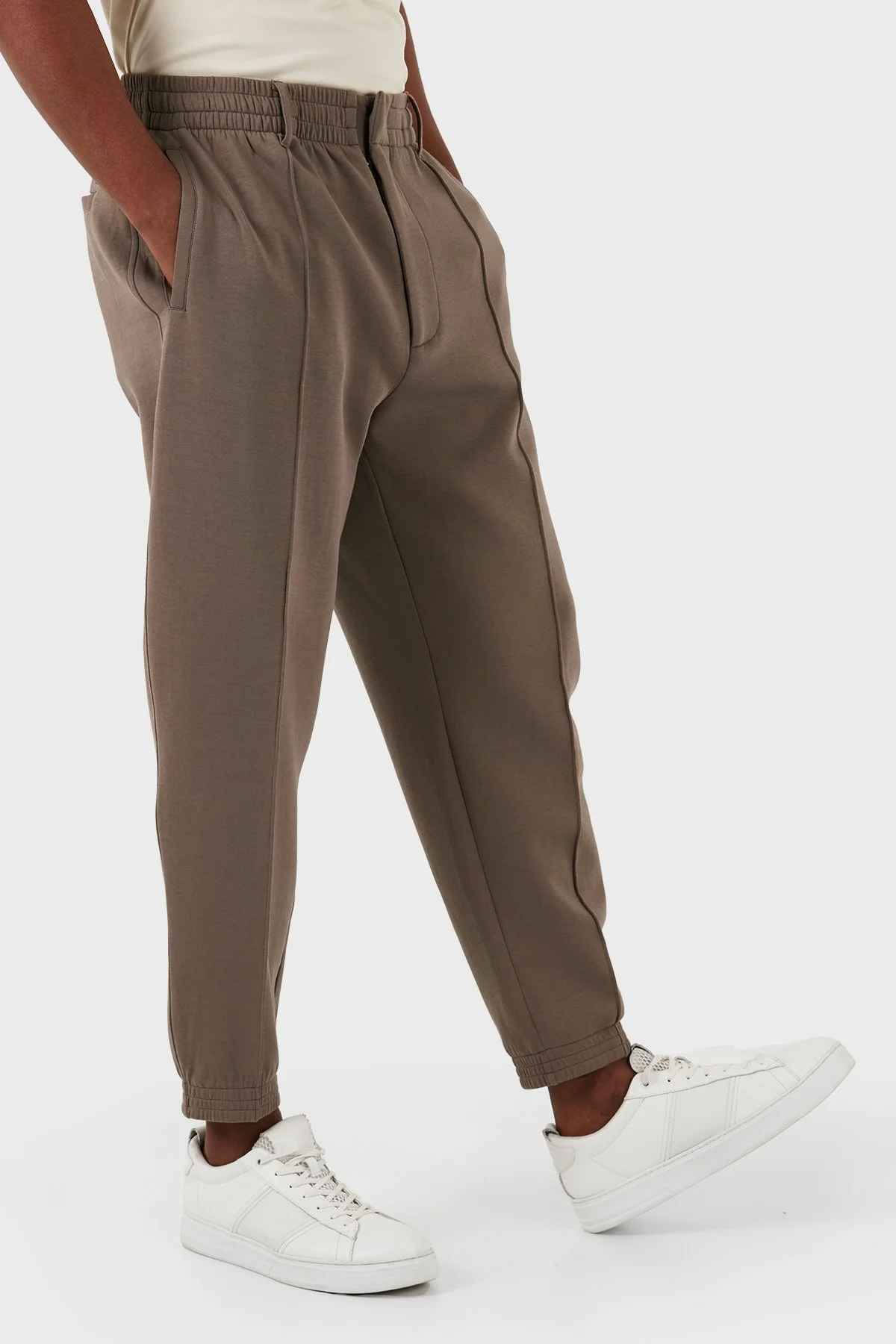 Emporio Armani Pamuklu Regular Fit Jogger Erkek Pantolon 3D1P75 1JHSZ 0440 VİZON - 4