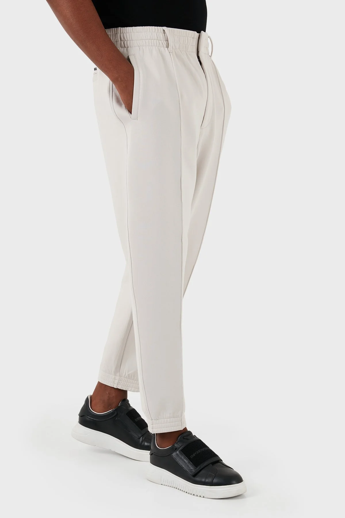Emporio Armani Pamuklu Regular Fit Jogger Erkek Pantolon 3D1P75 1JHSZ 0646 GRİ - 4