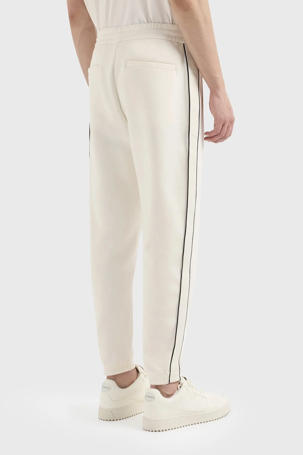 Emporio Armani Pamuklu Regular Fit Jogger Spor Erkek Pantolon 3D1P68 1JHSZ 0128 EKRU - 8