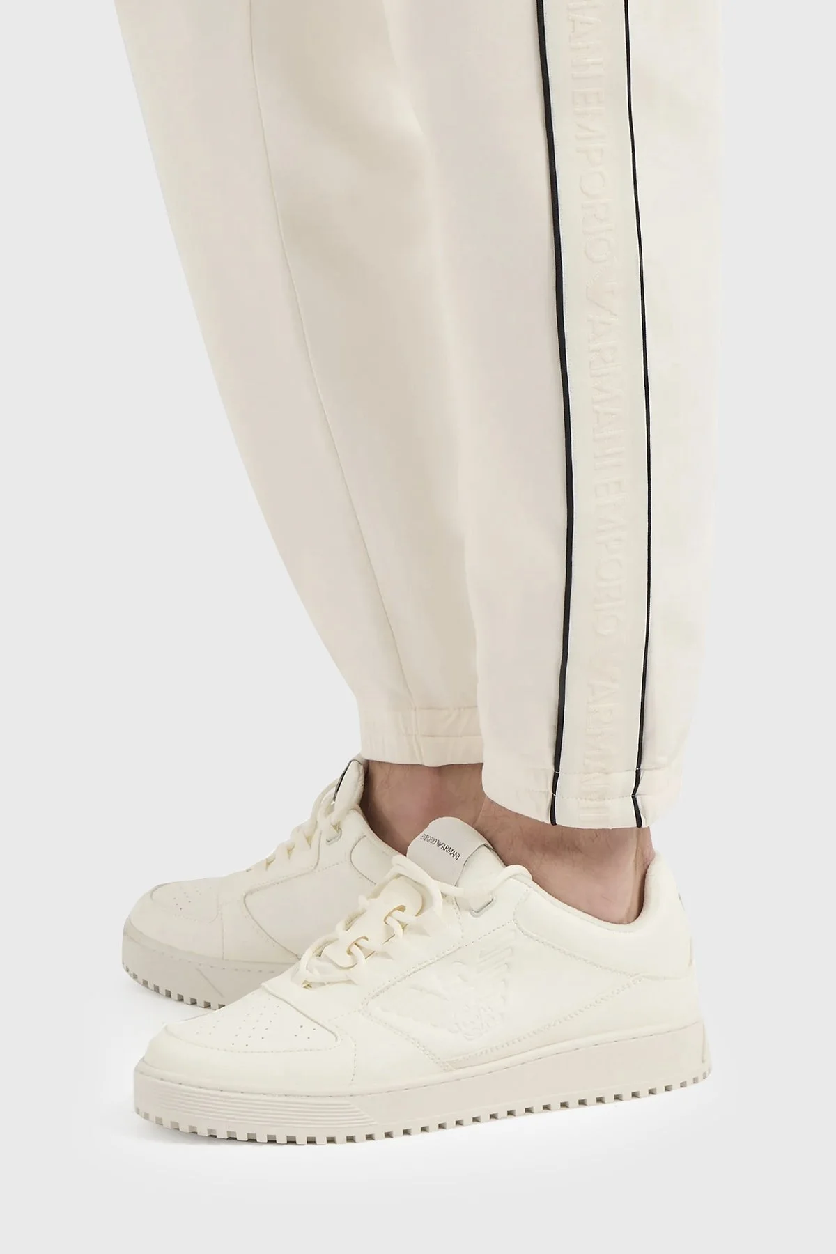 Emporio Armani Pamuklu Regular Fit Jogger Spor Erkek Pantolon 3D1P68 1JHSZ 0128 EKRU - 9