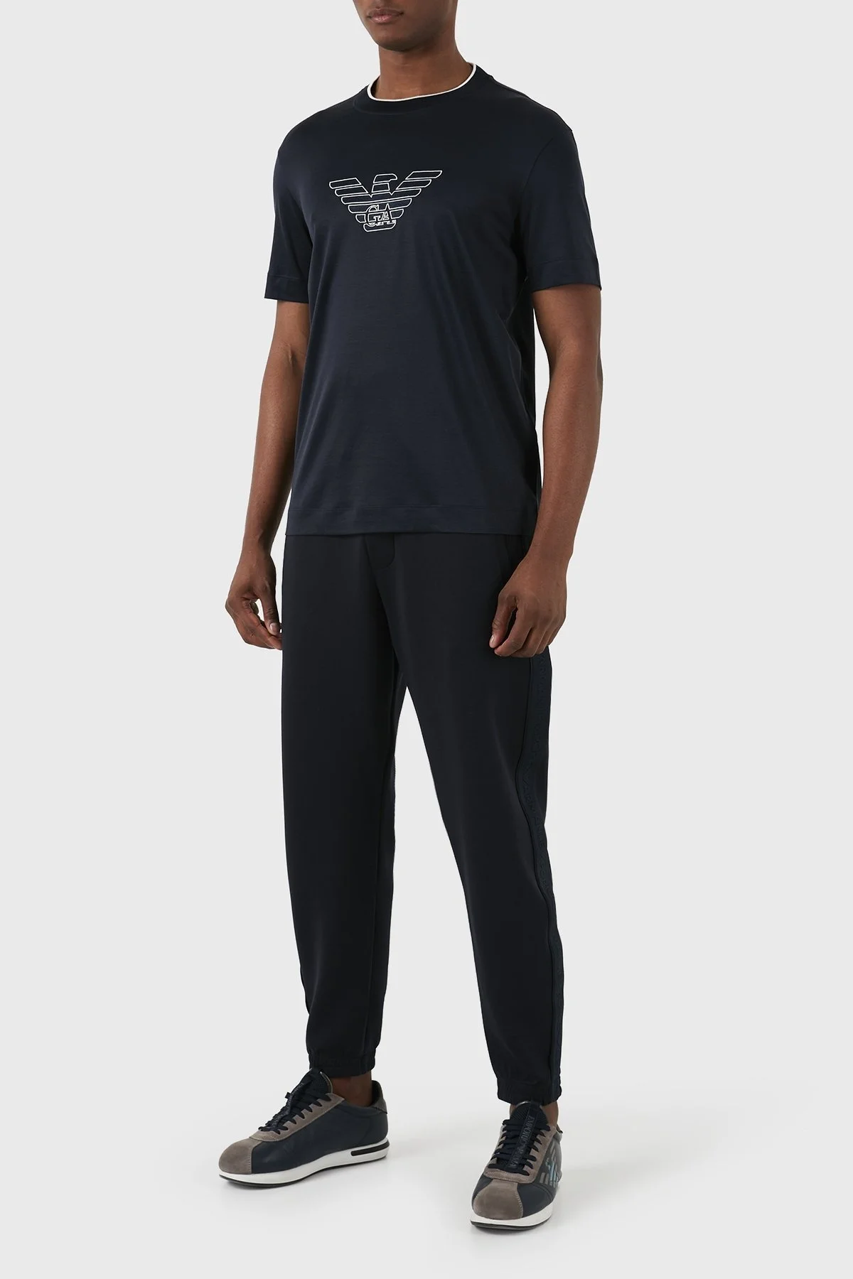 Emporio Armani Pamuklu Regular Fit Jogger Spor Erkek Pantolon 3D1P68 1JHSZ 0920 LACİVERT - 1