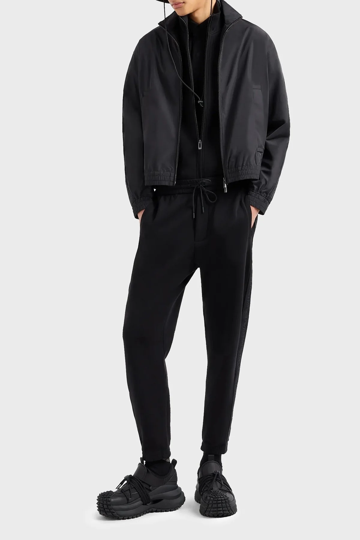 Emporio Armani Pamuklu Regular Fit Jogger Spor Erkek Pantolon 3D1P68 1JHSZ 0999 SİYAH - 1