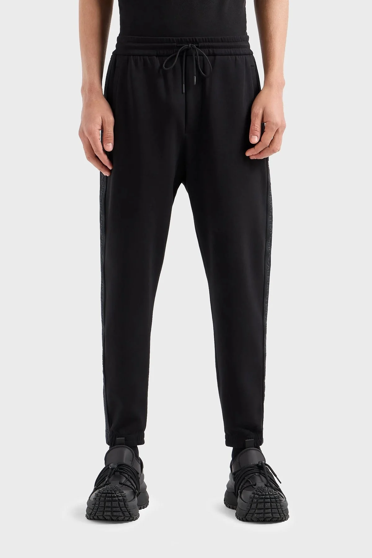 Emporio Armani Pamuklu Regular Fit Jogger Spor Erkek Pantolon 3D1P68 1JHSZ 0999 SİYAH - 2