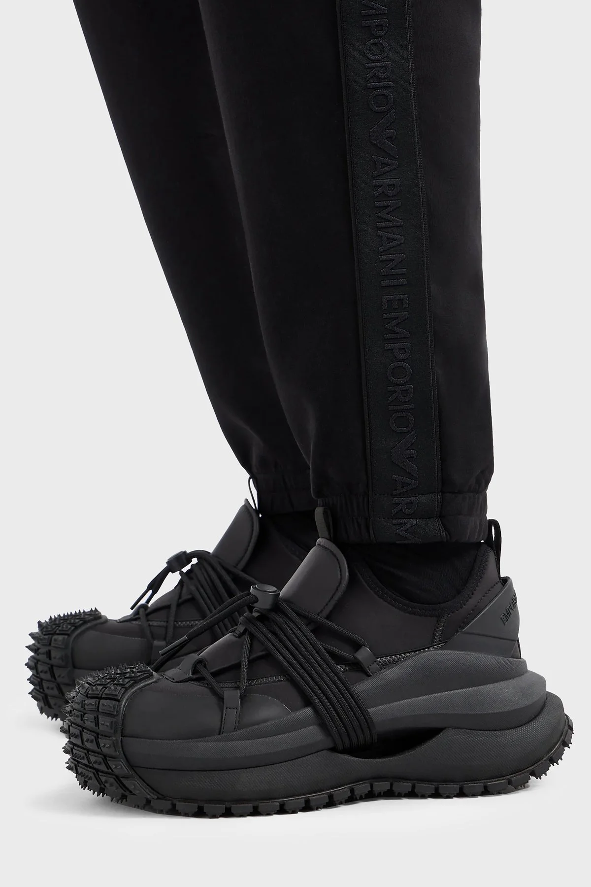 Emporio Armani Pamuklu Regular Fit Jogger Spor Erkek Pantolon 3D1P68 1JHSZ 0999 SİYAH - 4