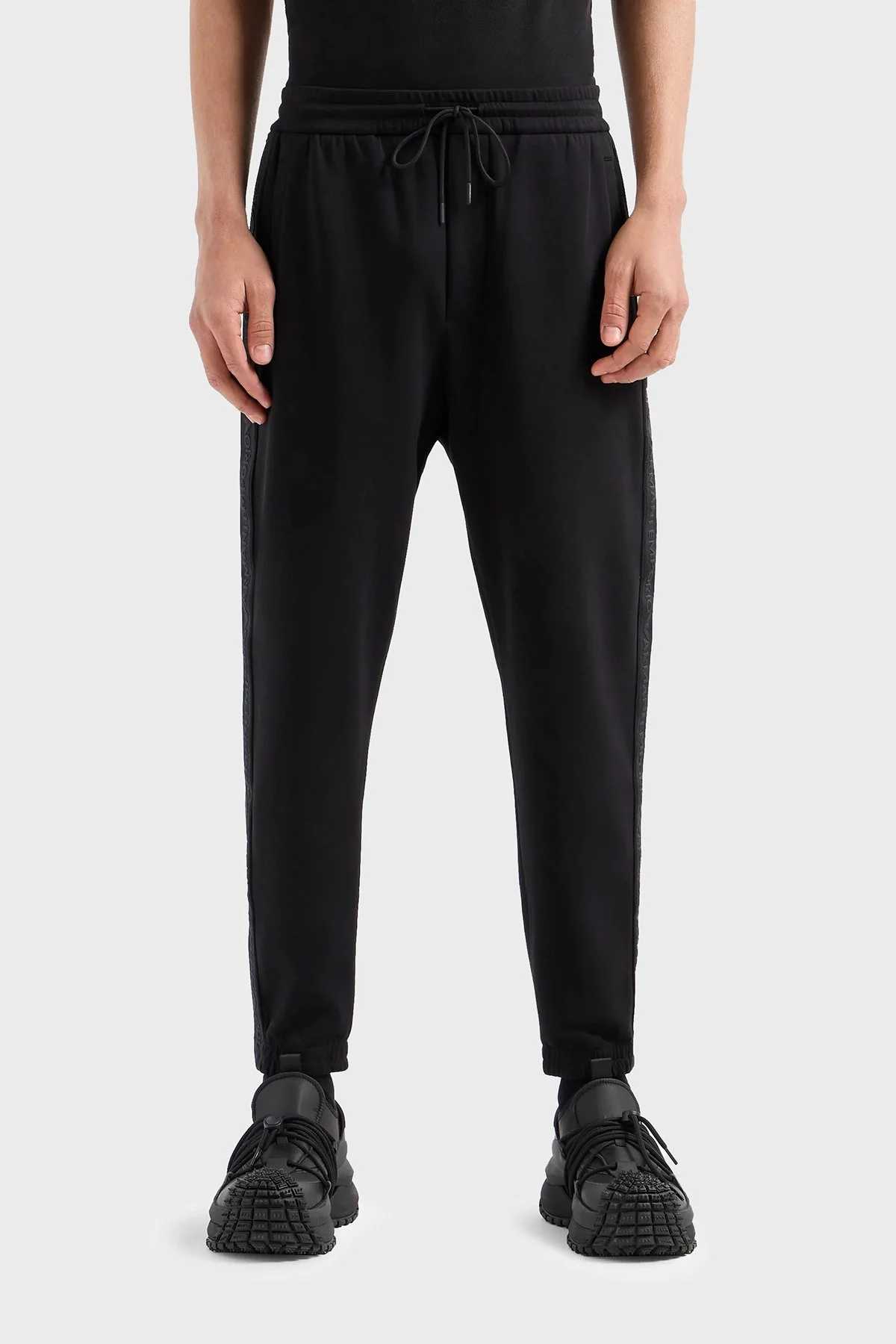 Emporio Armani Pamuklu Regular Fit Jogger Spor Erkek Pantolon 3D1P68 1JHSZ 0999 SİYAH - 2