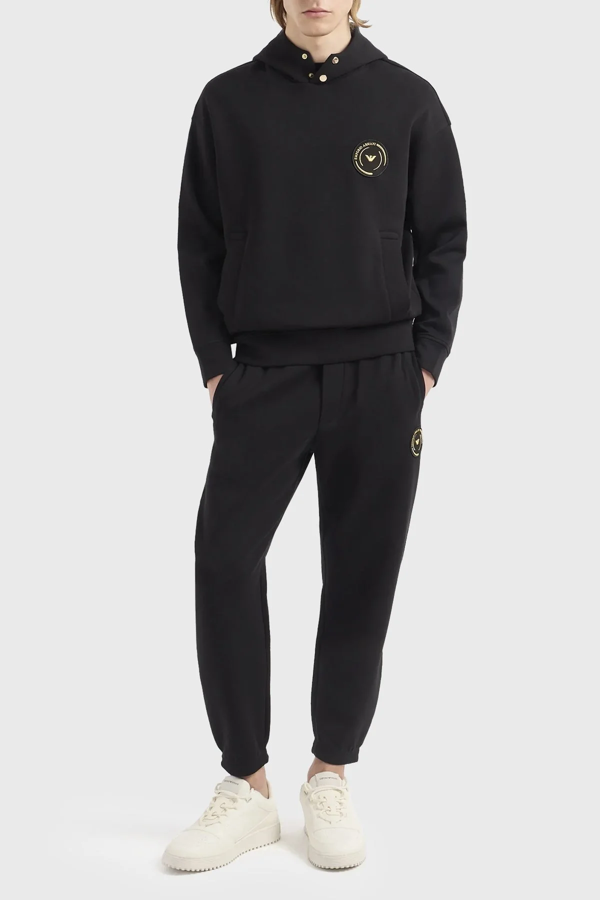 Emporio Armani Pamuklu Regular Fit Jogger Spor Erkek Pantolon 3D1PD0 1JHSZ 0999 SİYAH - 1