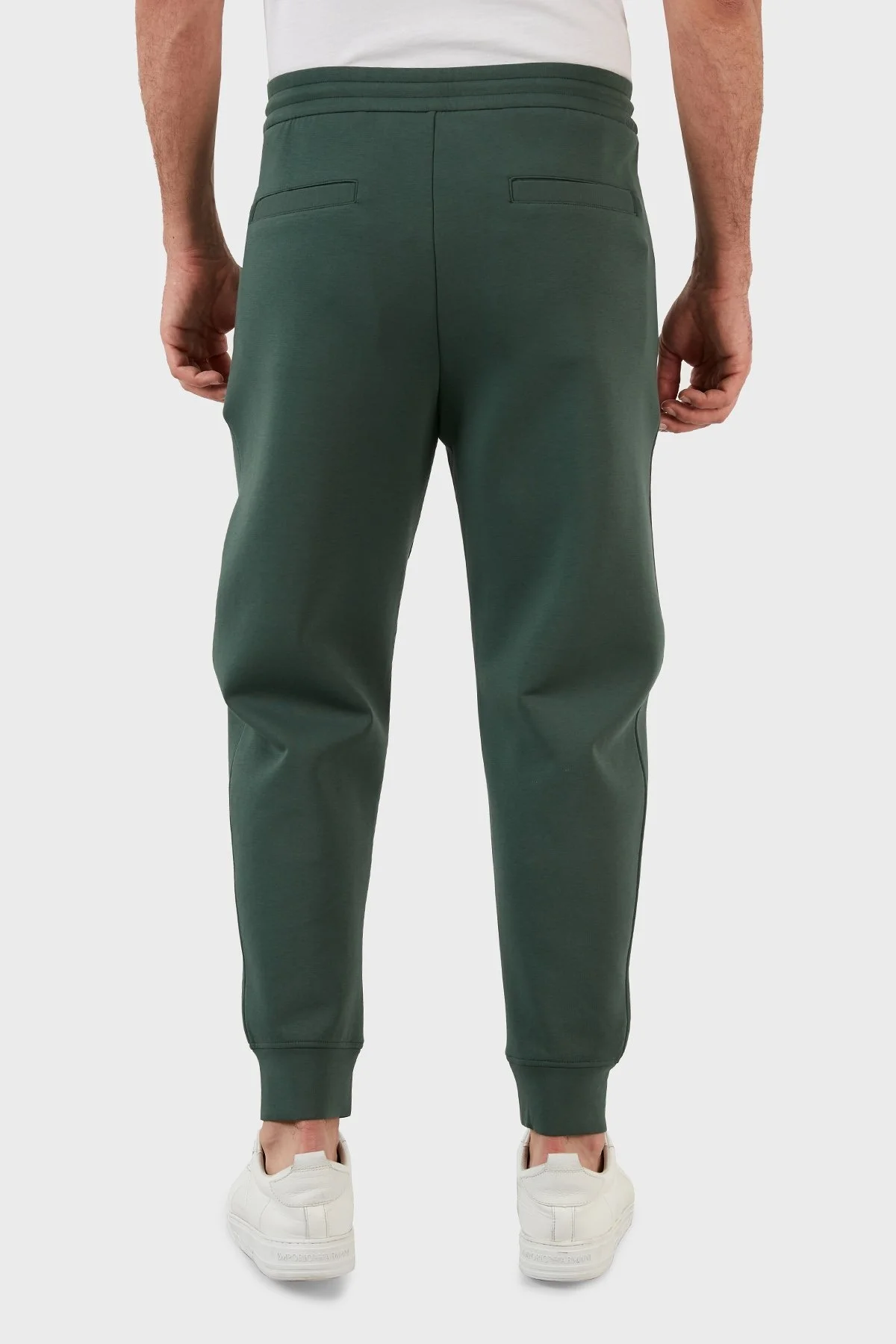 Emporio Armani Pamuklu Regular Fit Jogger Spor Erkek Pantolon 3L1PFV 1JHSZ 0572 KOYU YEŞİL - 3