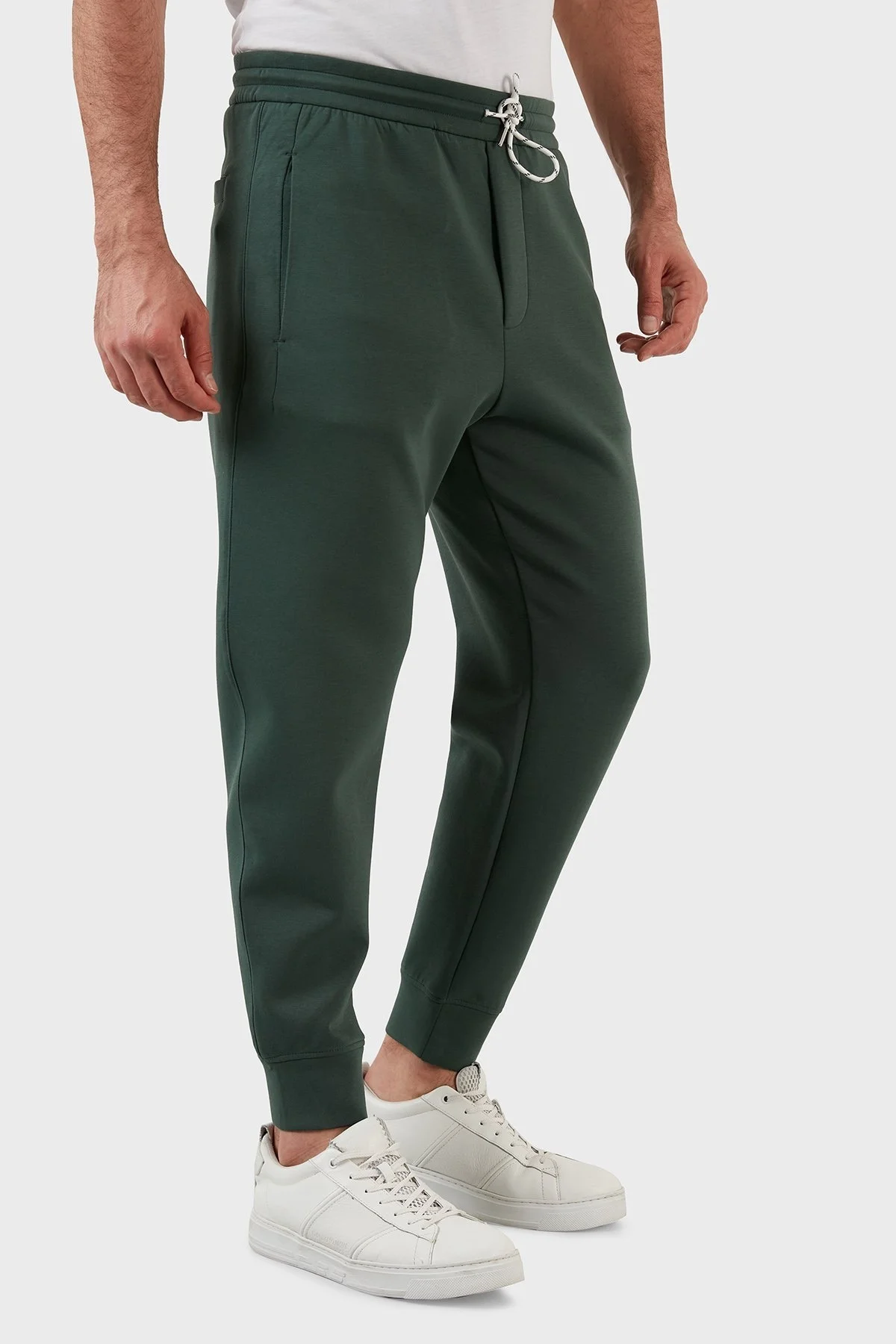 Emporio Armani Pamuklu Regular Fit Jogger Spor Erkek Pantolon 3L1PFV 1JHSZ 0572 KOYU YEŞİL - 5