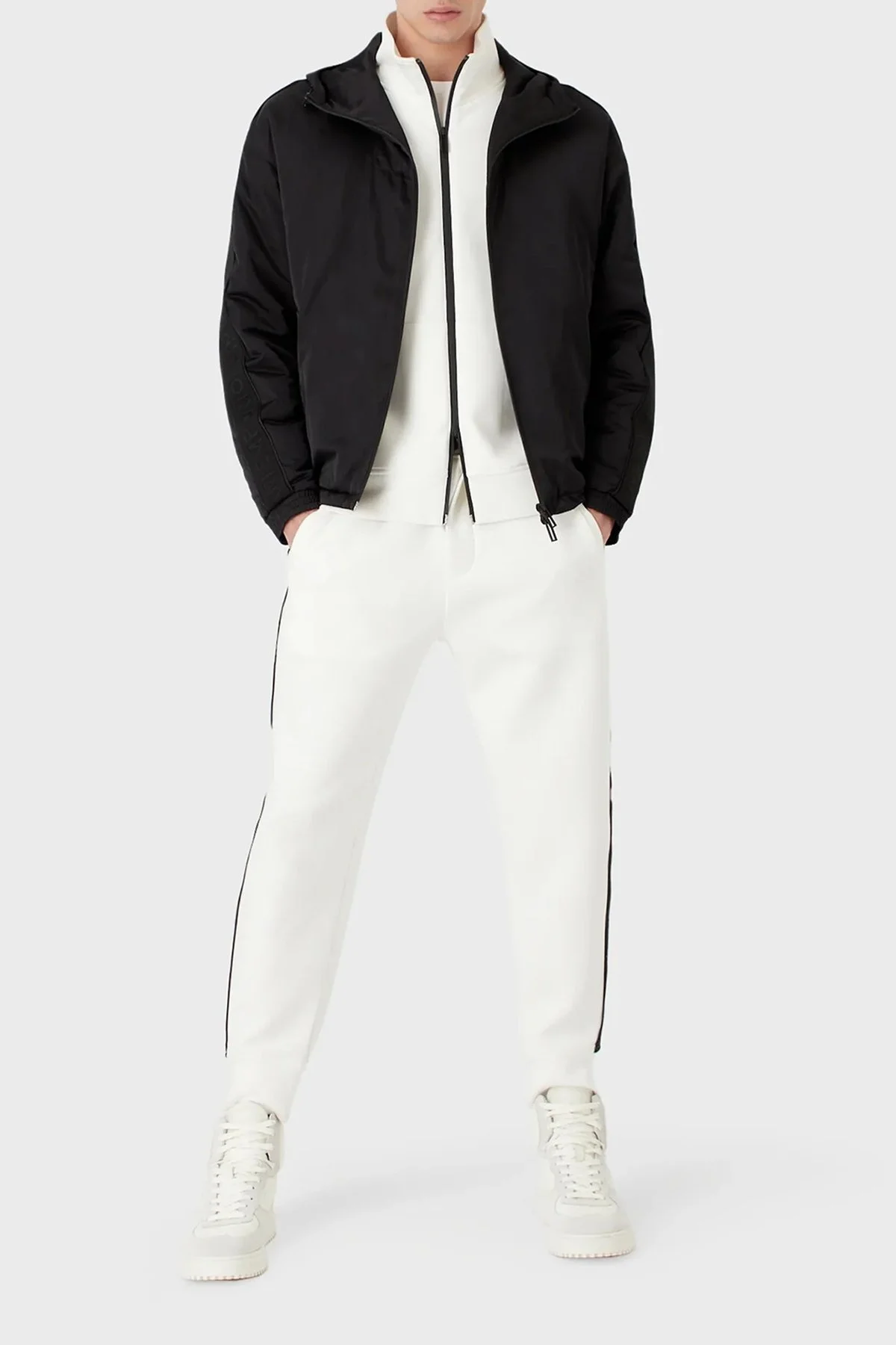 Emporio Armani Pamuklu Regular Fit Jogger Spor Erkek Pantolon 3R1PCG 1JHSZ 0101 BEYAZ - 8