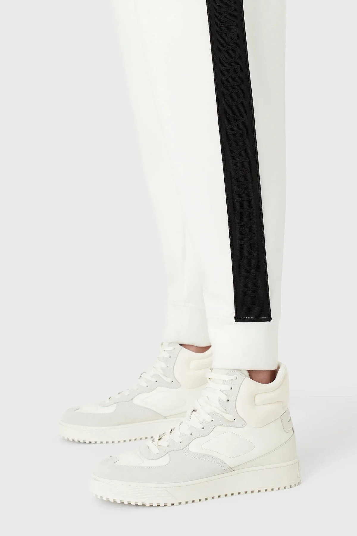 Emporio Armani Pamuklu Regular Fit Jogger Spor Erkek Pantolon 3R1PCG 1JHSZ 0101 BEYAZ - 9