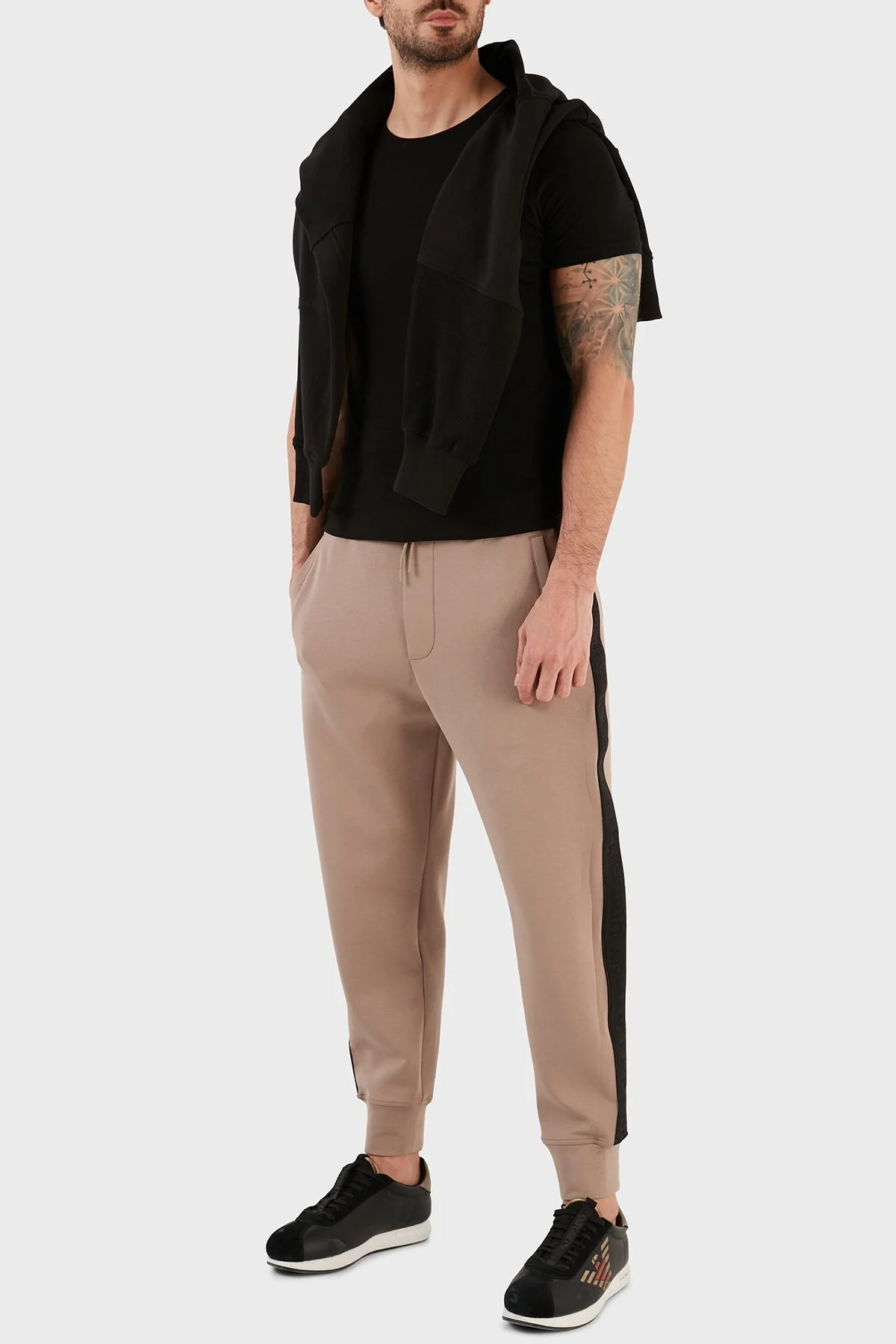 Emporio Armani Pamuklu Regular Fit Jogger Spor Erkek Pantolon 3R1PCG 1JHSZ 0144 TOPRAK - 7