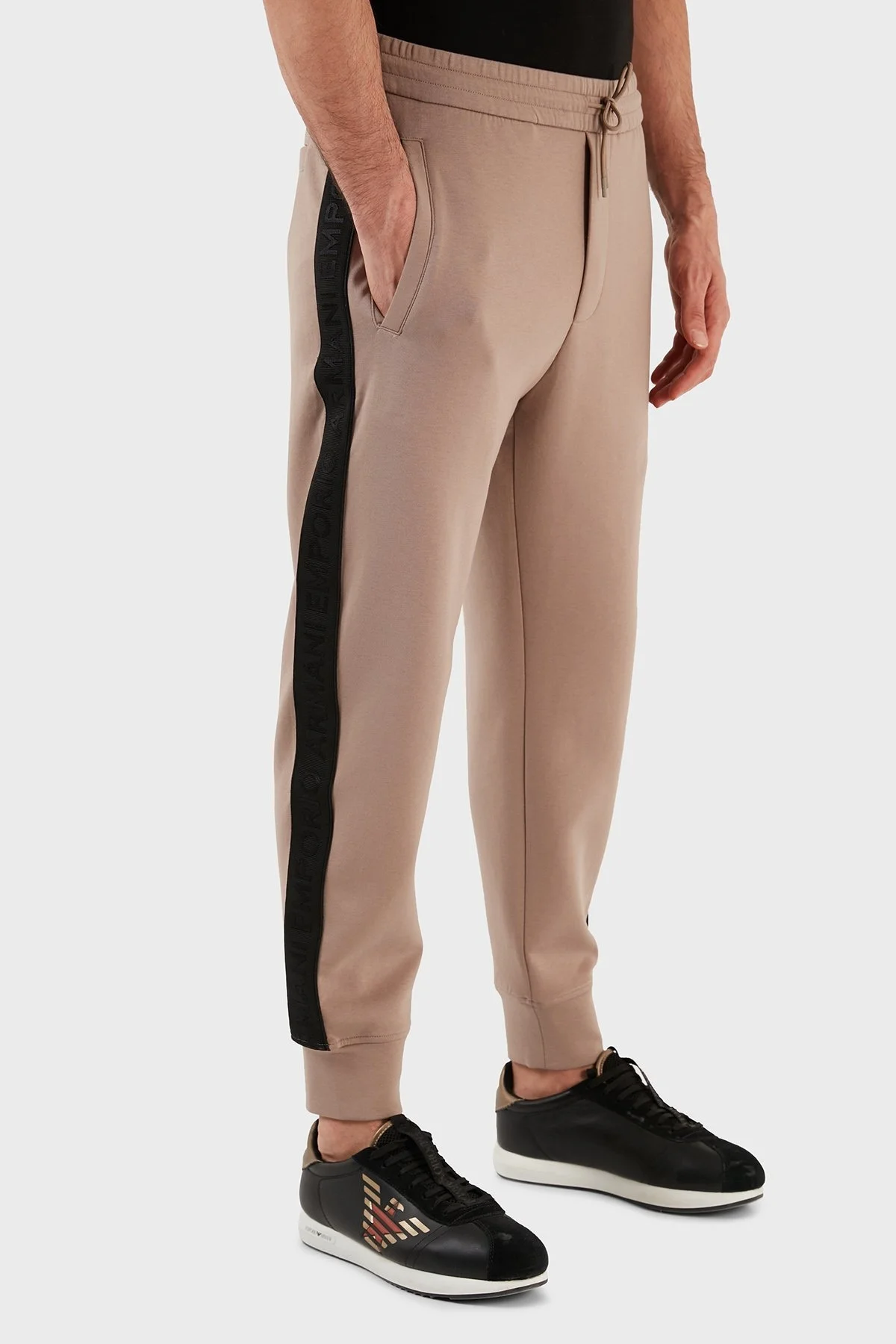 Emporio Armani Pamuklu Regular Fit Jogger Spor Erkek Pantolon 3R1PCG 1JHSZ 0144 TOPRAK - 9