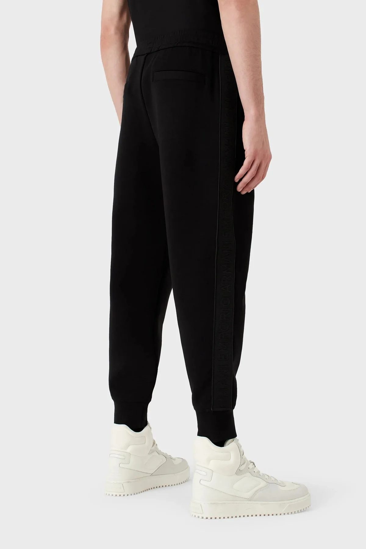 Emporio Armani Pamuklu Regular Fit Jogger Spor Erkek Pantolon 3R1PCG 1JHSZ 0999 SİYAH - 2