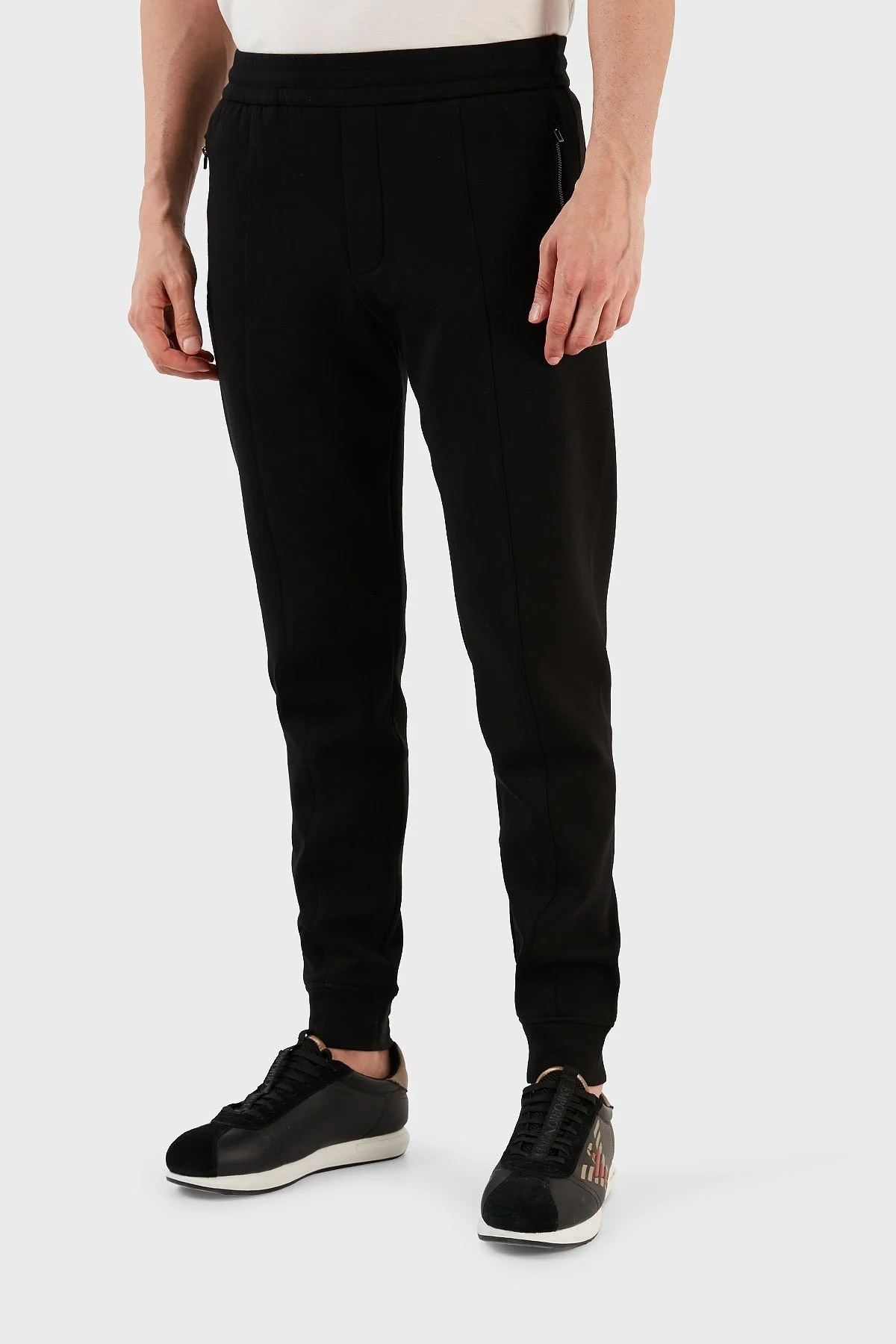 Emporio Armani Pamuklu Regular Fit Jogger Spor Erkek Pantolon 3R1PZ8 1JHSZ 0999 SİYAH - 3