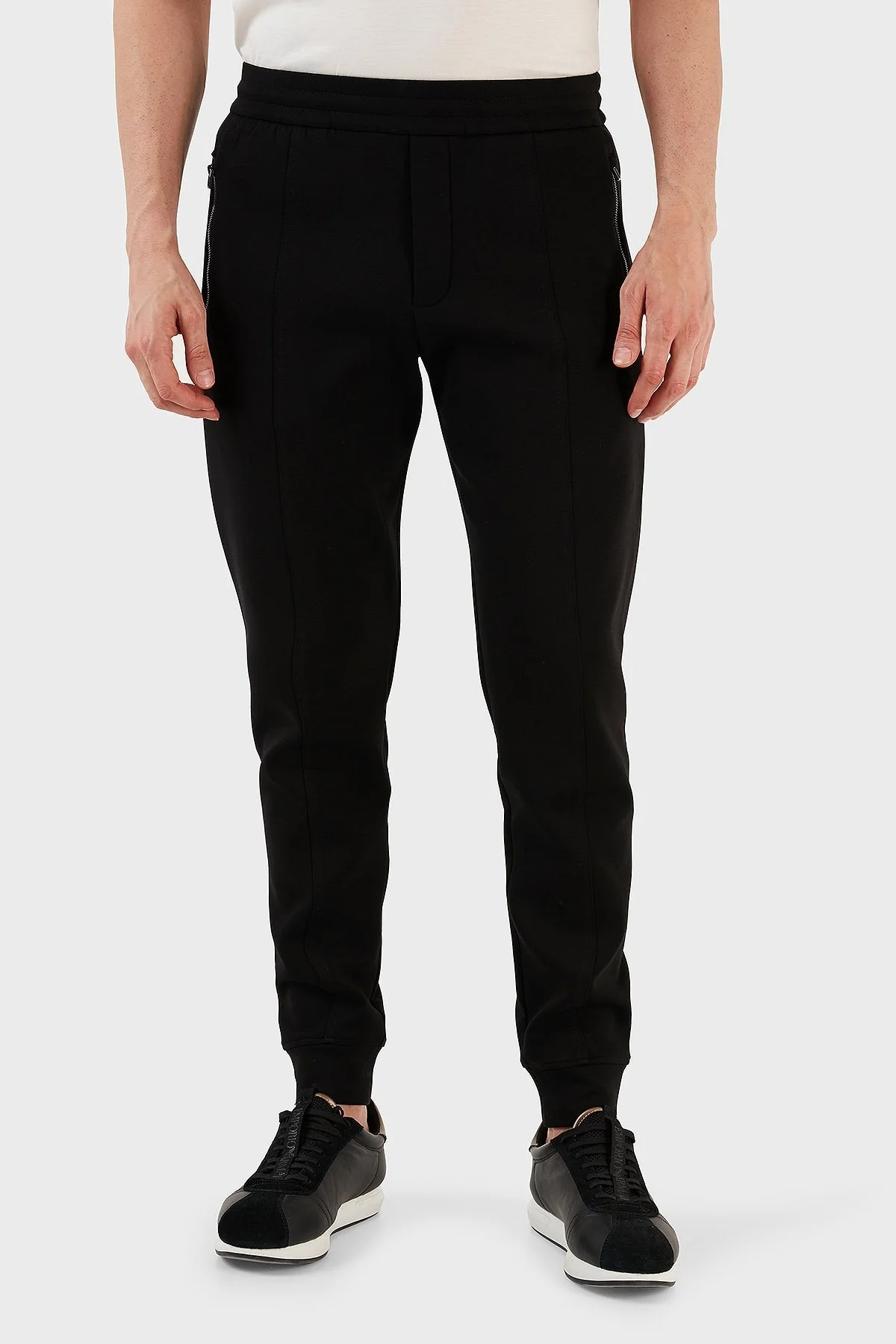 Emporio Armani Pamuklu Regular Fit Jogger Spor Erkek Pantolon 3R1PZ8 1JHSZ 0999 SİYAH - 4