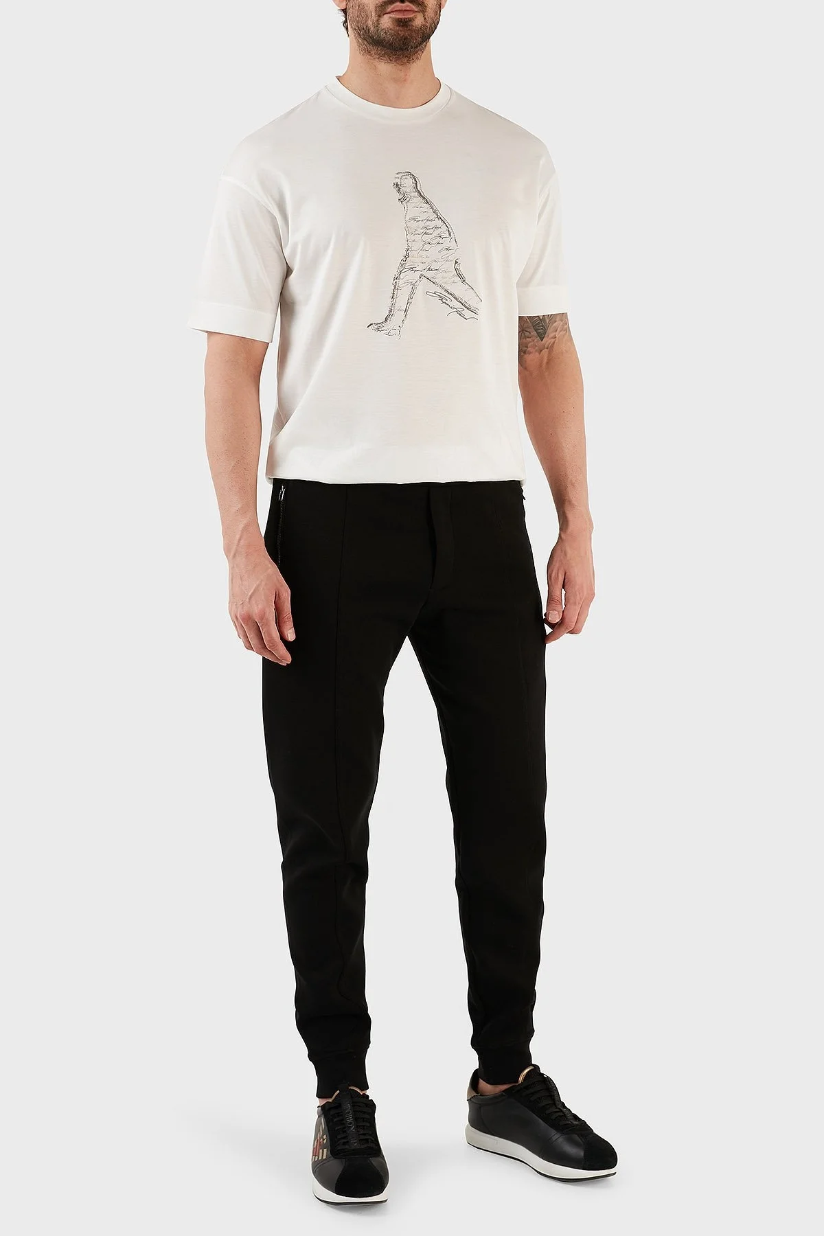 Emporio Armani Pamuklu Regular Fit Jogger Spor Erkek Pantolon 3R1PZ8 1JHSZ 0999 SİYAH - 7