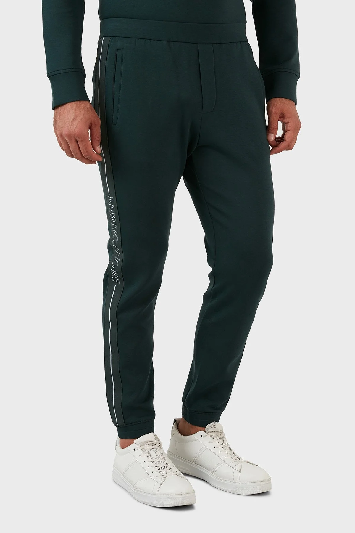 Emporio Armani Pamuklu Regular Fit Jogger Spor Erkek Pantolon 6L1P96 1JHSZ 0586 HAKİ - 4