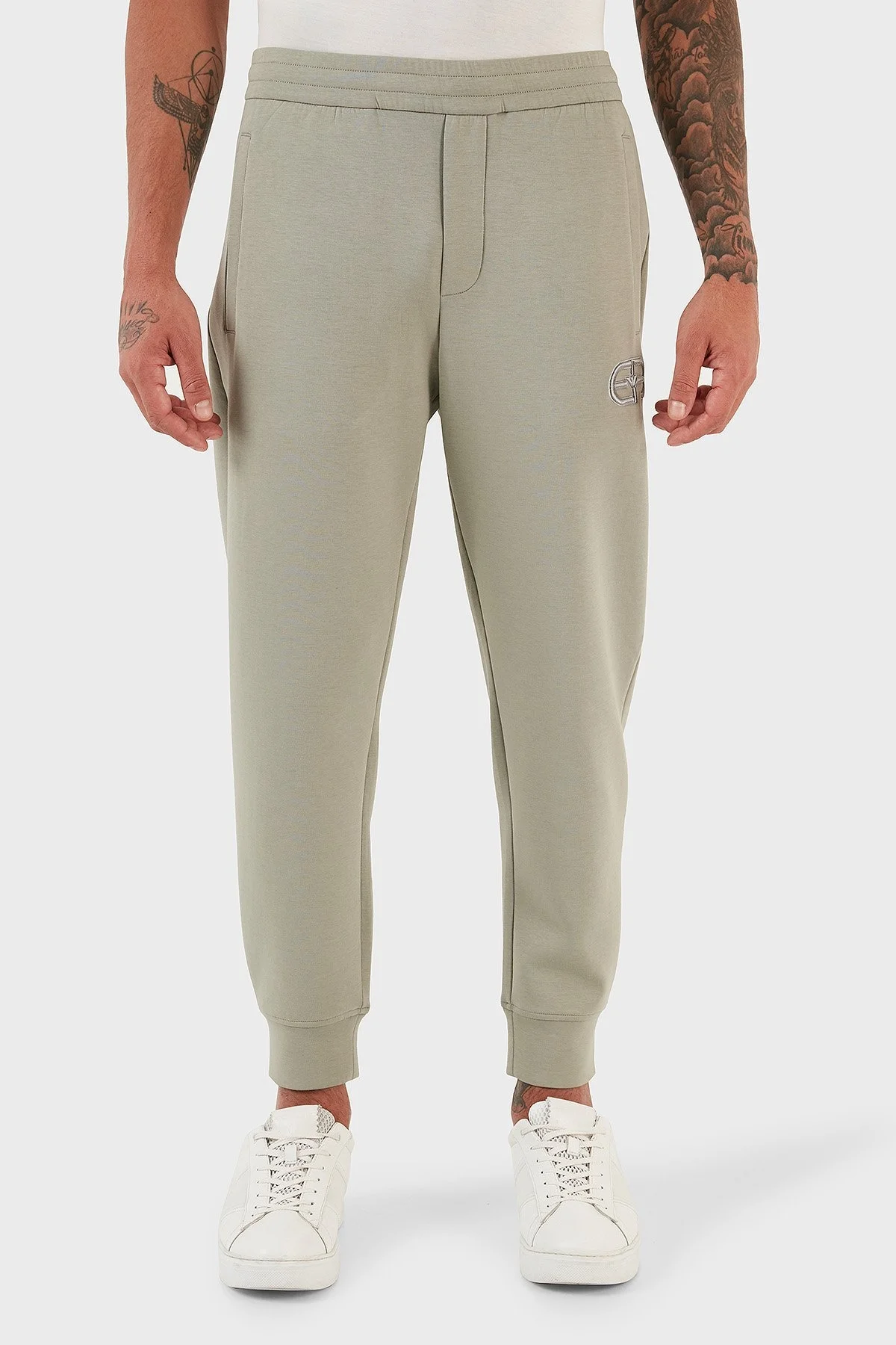 Emporio Armani Pamuklu Regular Fit Jogger Spor Erkek Pantolon 8N1PT0 1JHSZ 0606 HAKİ - 4