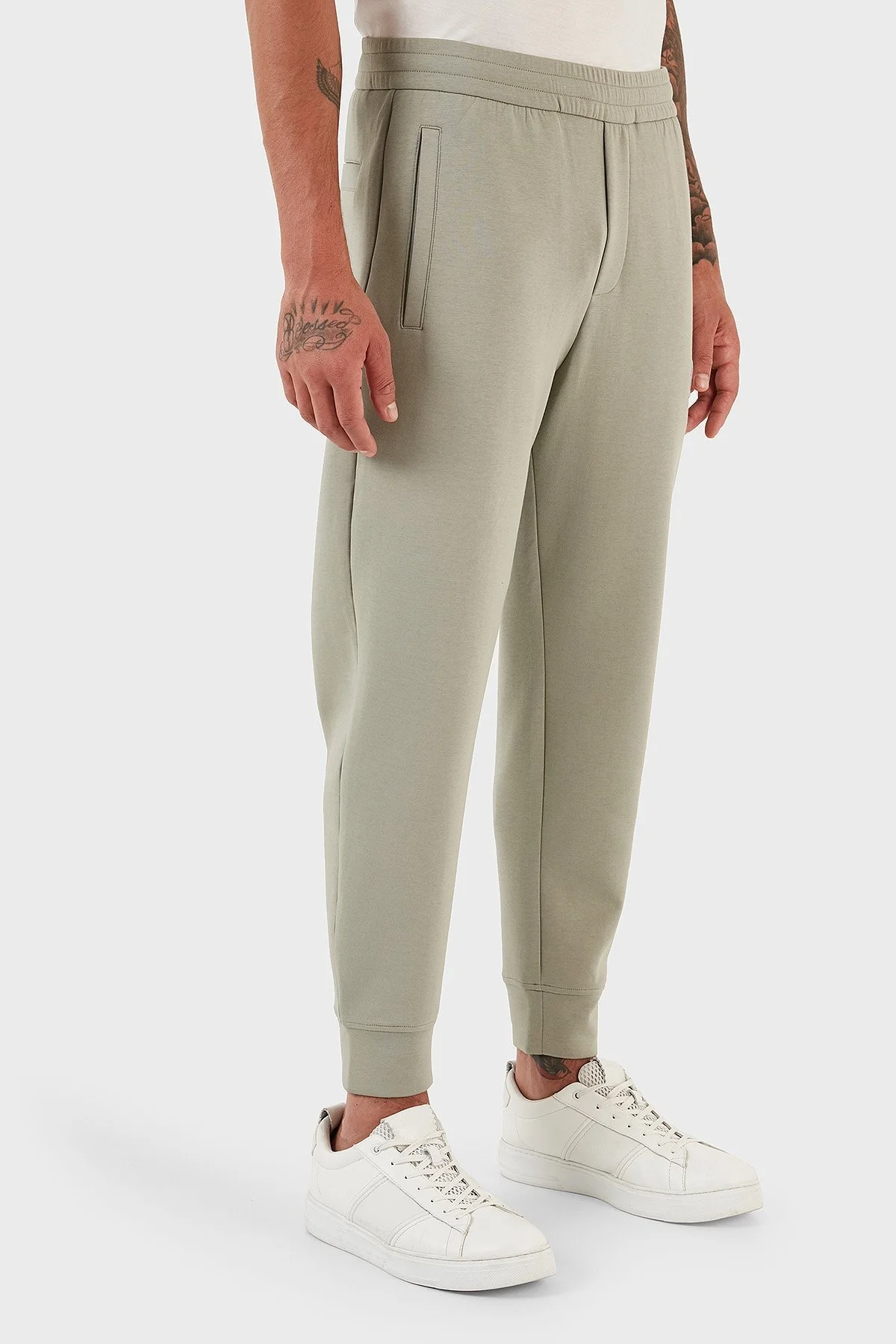 Emporio Armani Pamuklu Regular Fit Jogger Spor Erkek Pantolon 8N1PT0 1JHSZ 0606 HAKİ - 5