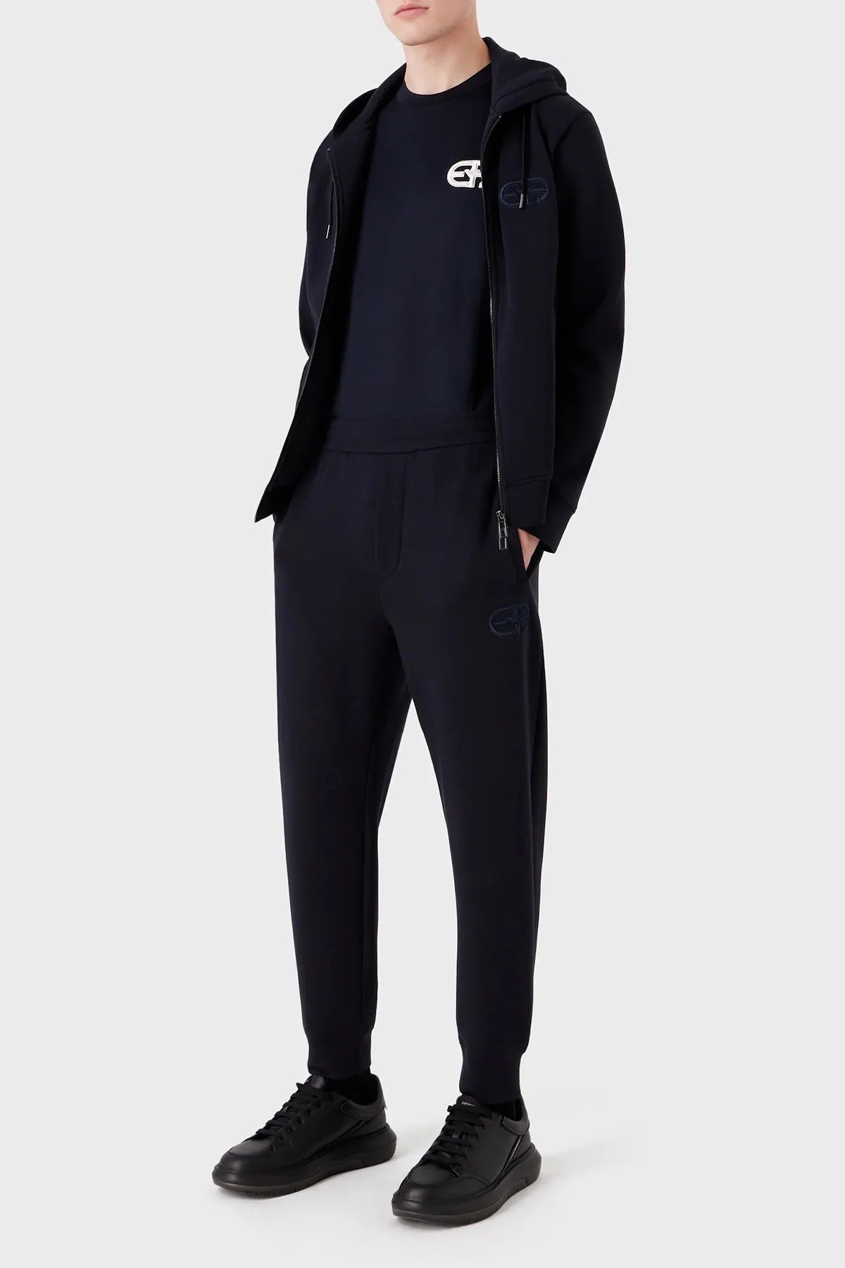 Emporio Armani Pamuklu Regular Fit Jogger Spor Erkek Pantolon 8N1PT0 1JHSZ 0920 LACİVERT - 2