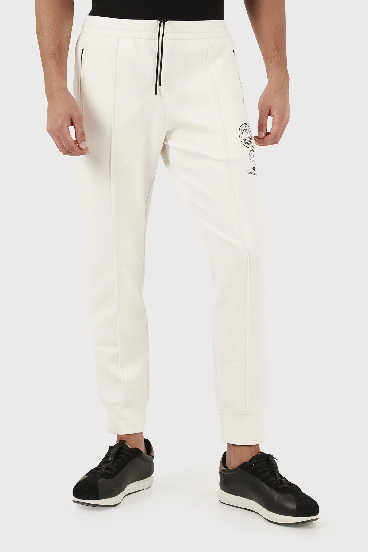 Emporio Armani Pamuklu Regular Fit Jogger Spor Erkek Pantolon EM000012 AF10013 U0003 BEYAZ - 8