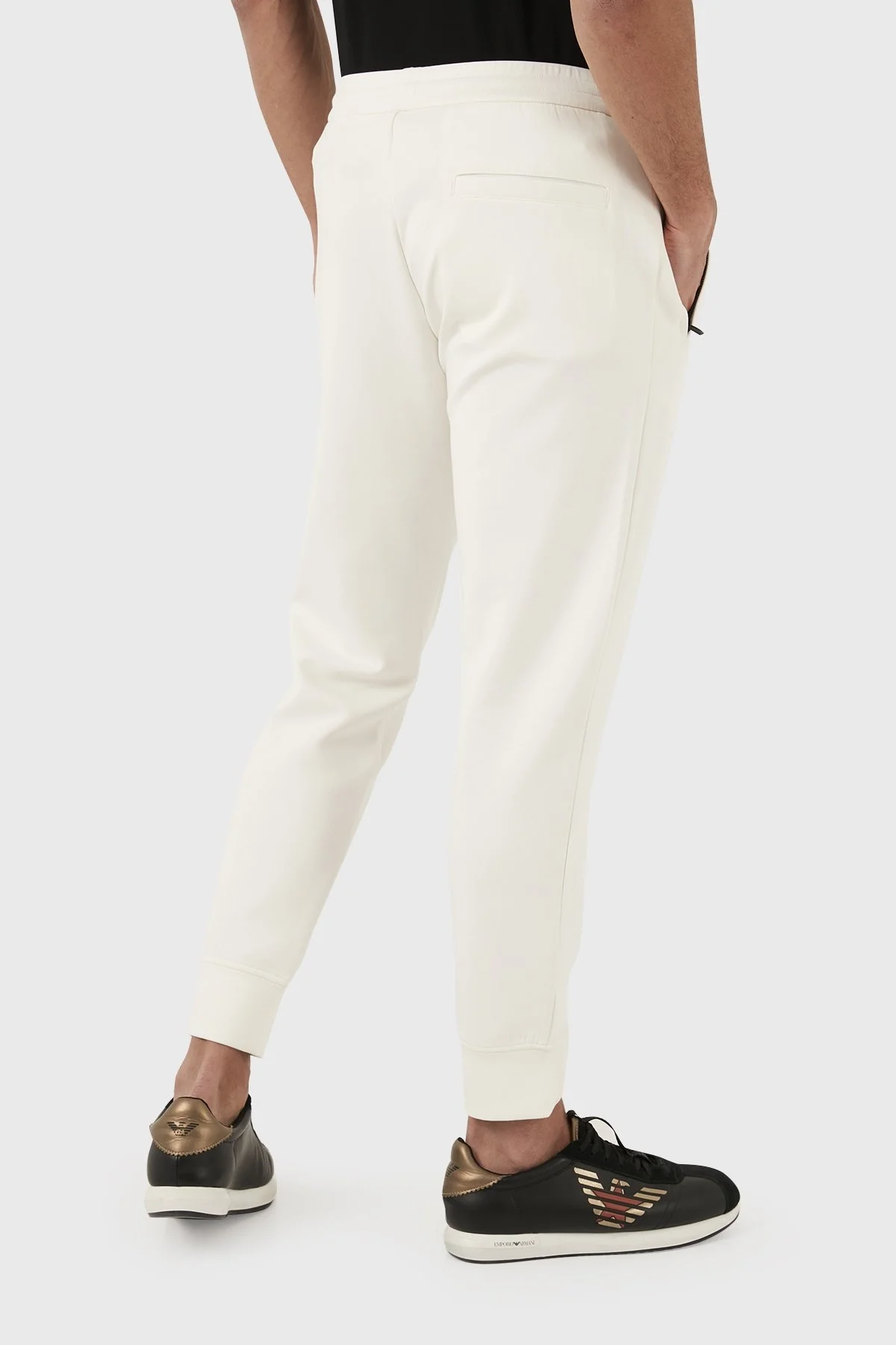 Emporio Armani Pamuklu Regular Fit Jogger Spor Erkek Pantolon EM000012 AF10013 U0003 BEYAZ - 11