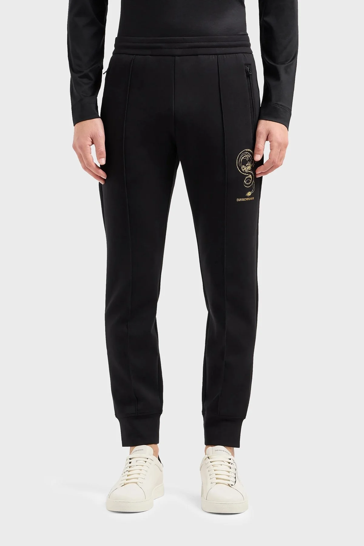 Emporio Armani Pamuklu Regular Fit Jogger Spor Erkek Pantolon EM000012 AF10013 U8133 SİYAH - 1