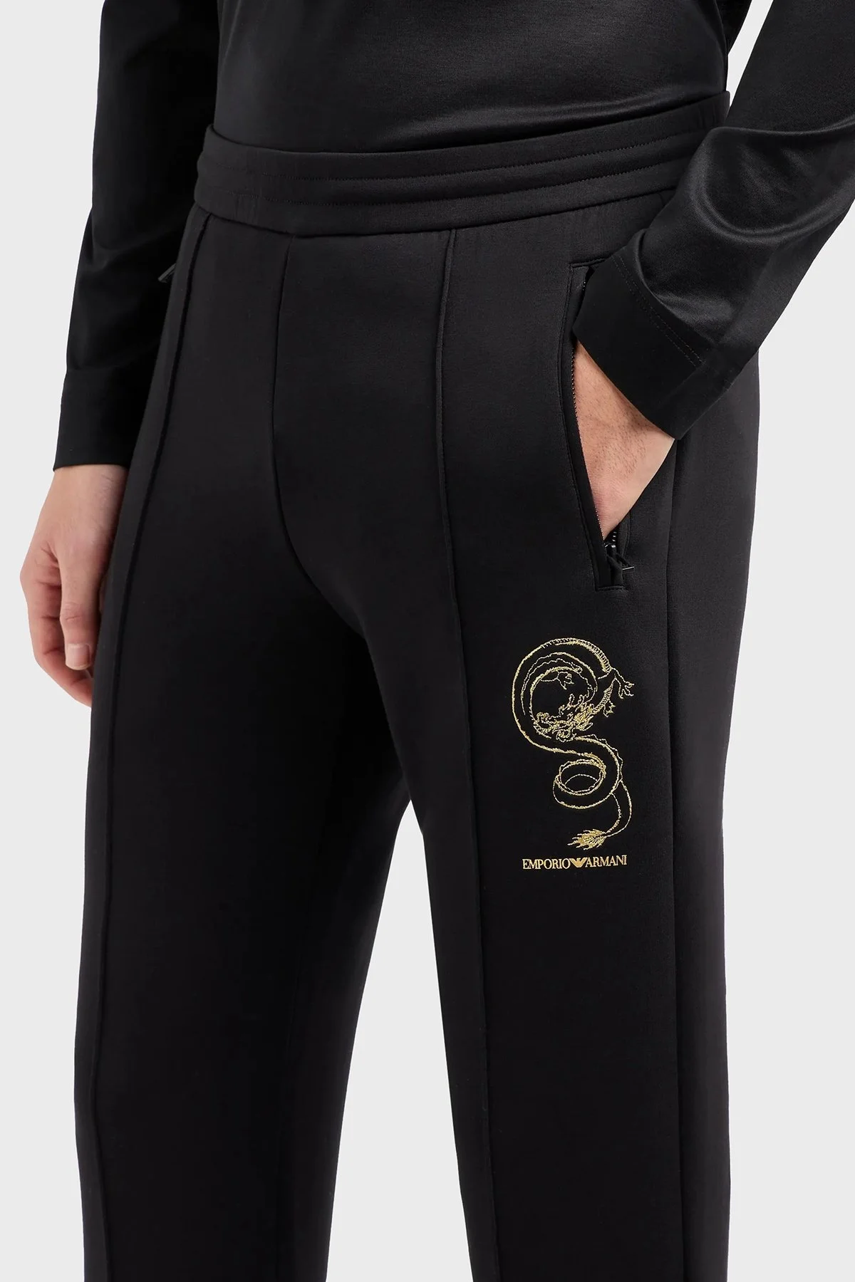 Emporio Armani Pamuklu Regular Fit Jogger Spor Erkek Pantolon EM000012 AF10013 U8133 SİYAH - 4