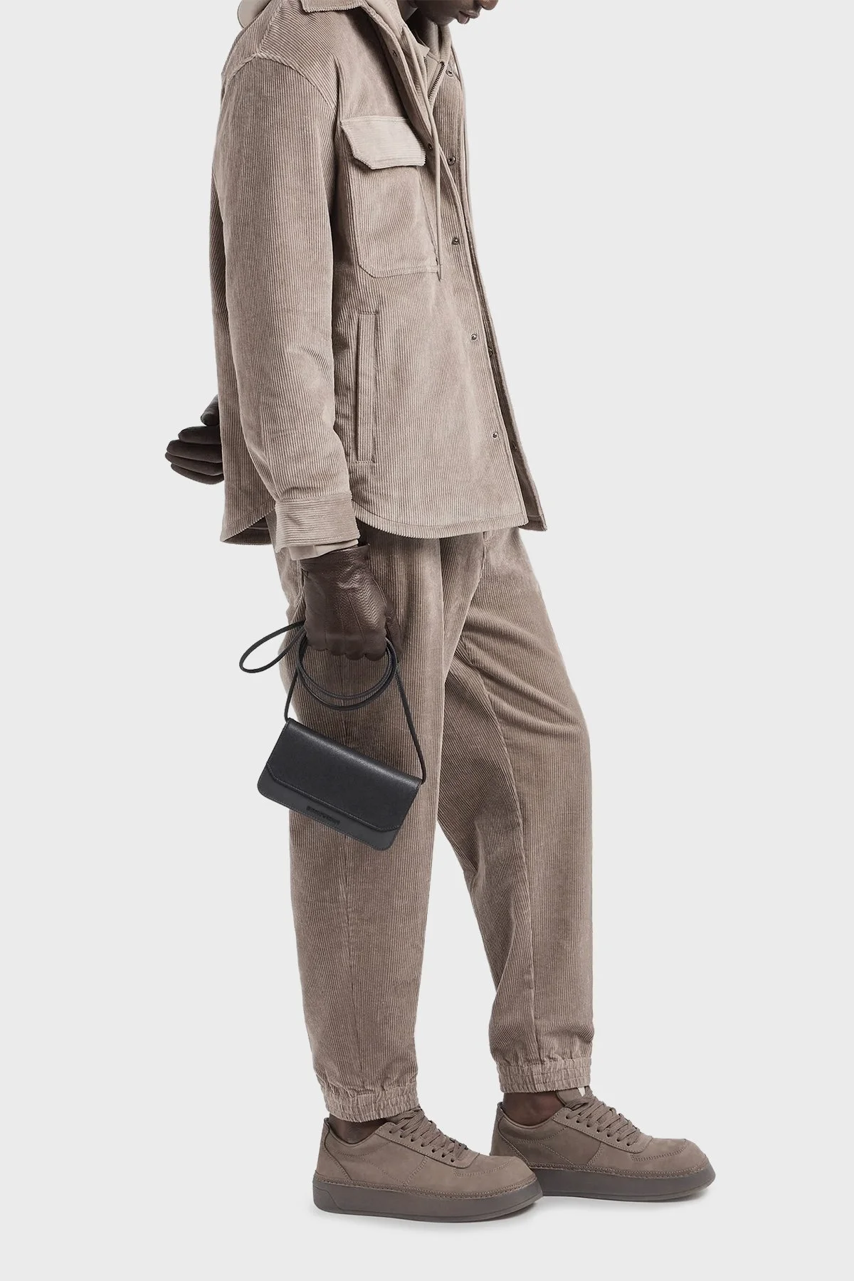 Emporio Armani Pamuklu Regular Fit Kadife Erkek Ceket 6D1CN0 1NUCZ 0144 VİZON - 2