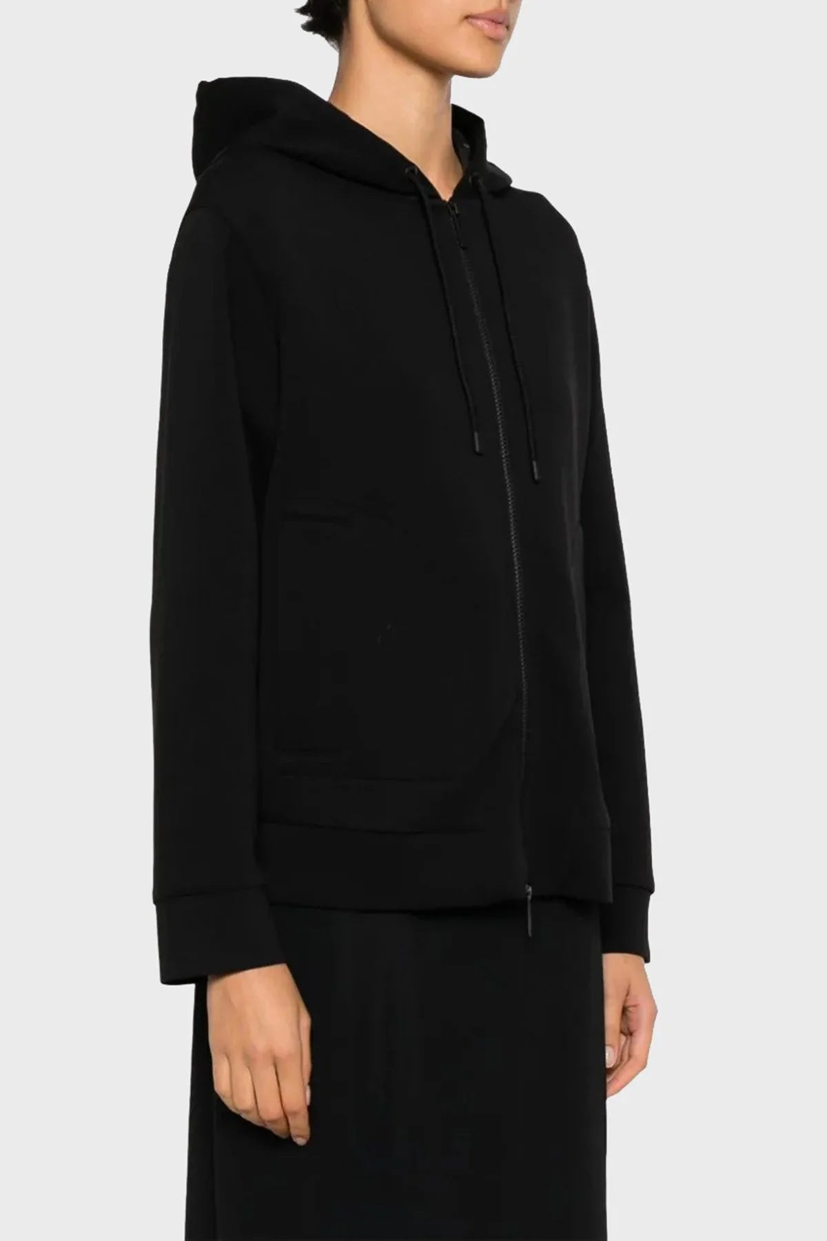 Emporio Armani Pamuklu Regular Fit Kapüşonlu Bayan Sweat 6R2M6E 1JHSZ 0999 SİYAH - 1