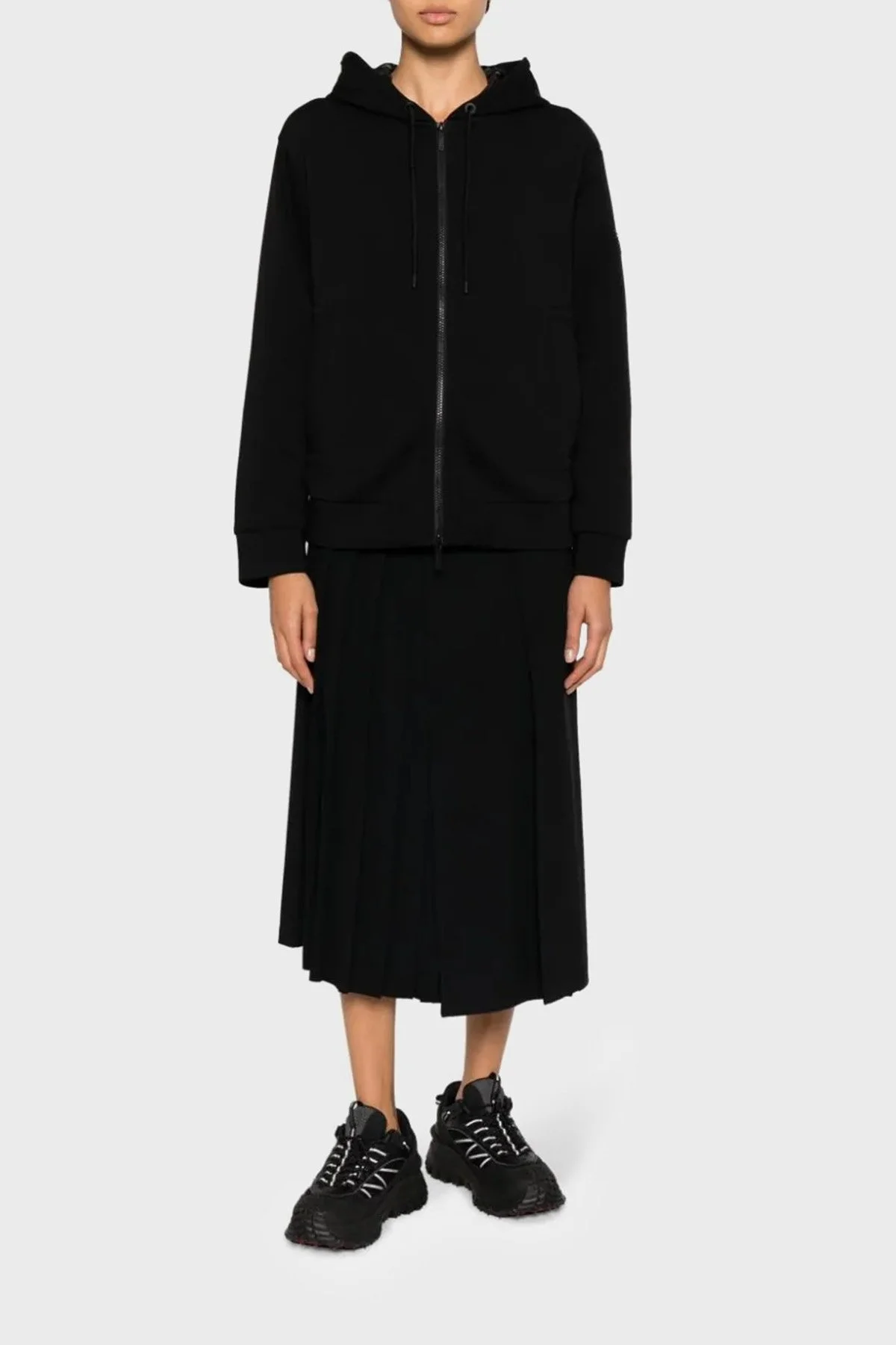 Emporio Armani Pamuklu Regular Fit Kapüşonlu Bayan Sweat 6R2M6E 1JHSZ 0999 SİYAH - 3