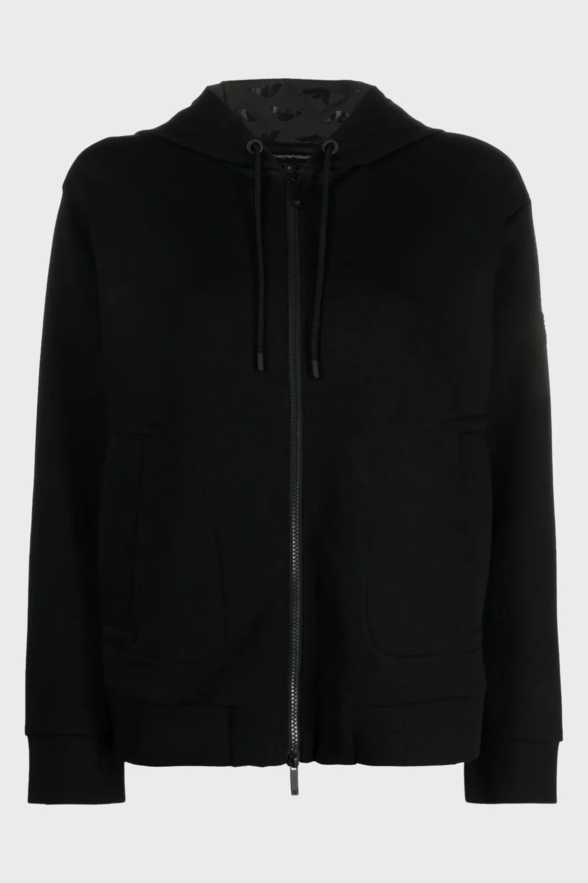 Emporio Armani Pamuklu Regular Fit Kapüşonlu Bayan Sweat 6R2M6E 1JHSZ 0999 SİYAH - 5