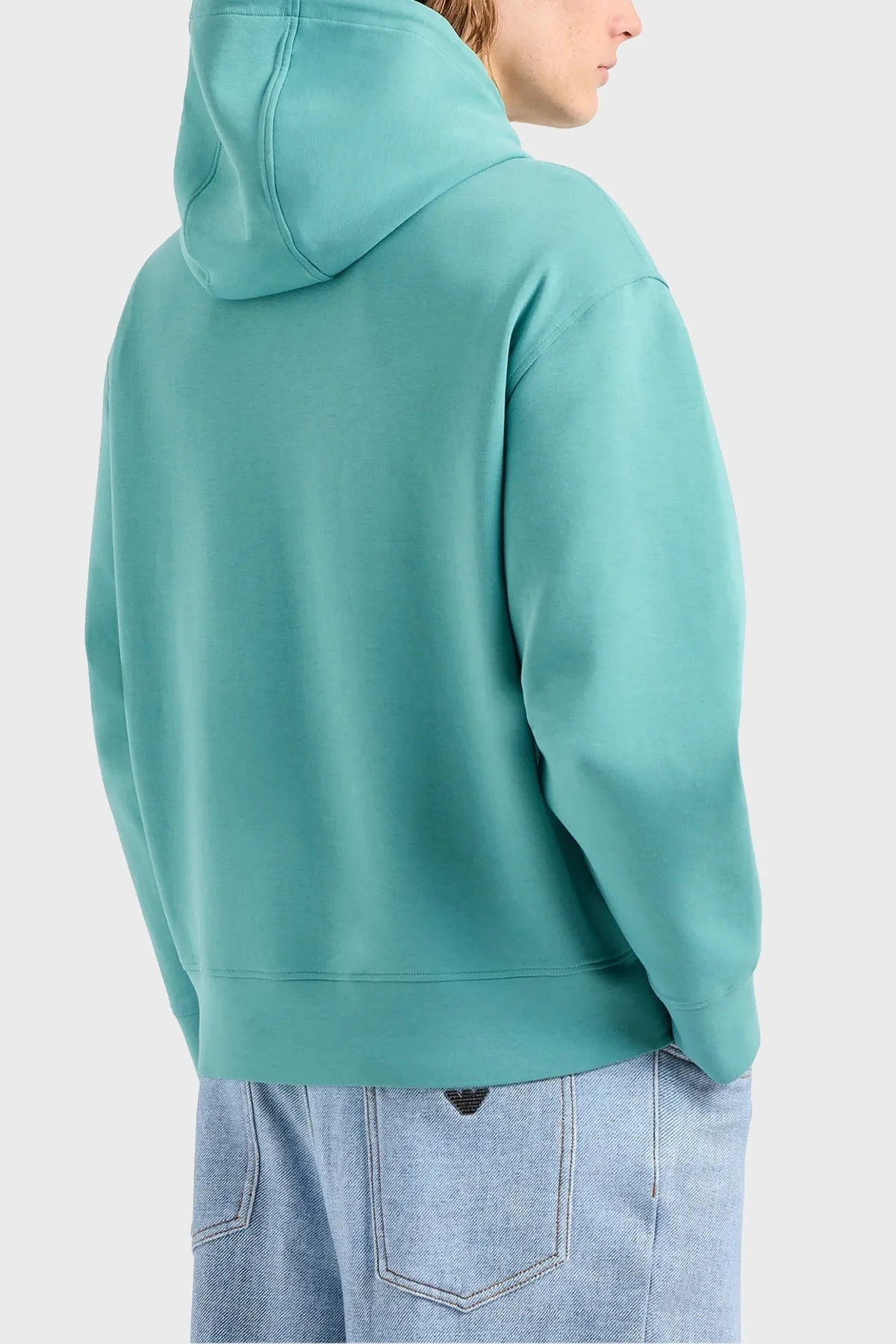 Emporio Armani Pamuklu Regular Fit Kapüşonlu Erkek Sweat 3D1M72 1JHSZ 0770 MİNT - 7