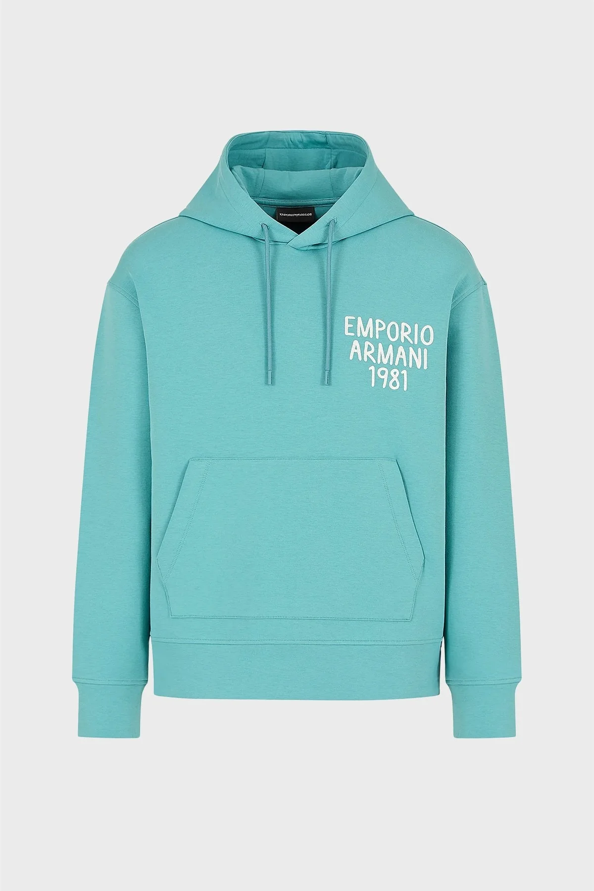 Emporio Armani Pamuklu Regular Fit Kapüşonlu Erkek Sweat 3D1M72 1JHSZ 0770 MİNT - 8