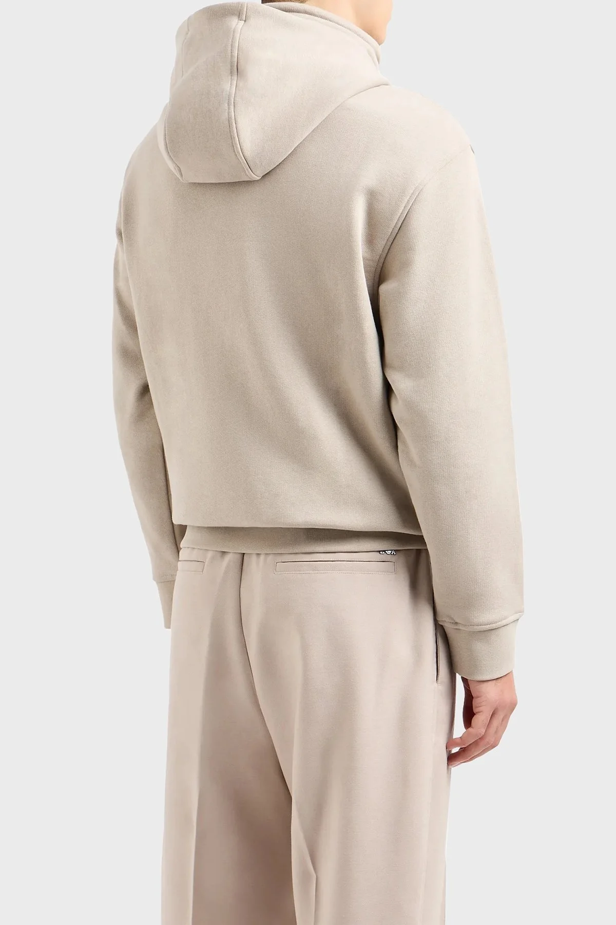 Emporio Armani Pamuklu Regular Fit Kapüşonlu Erkek Sweat 3D1MDW 1JWPZ 0176 BEJ - 2