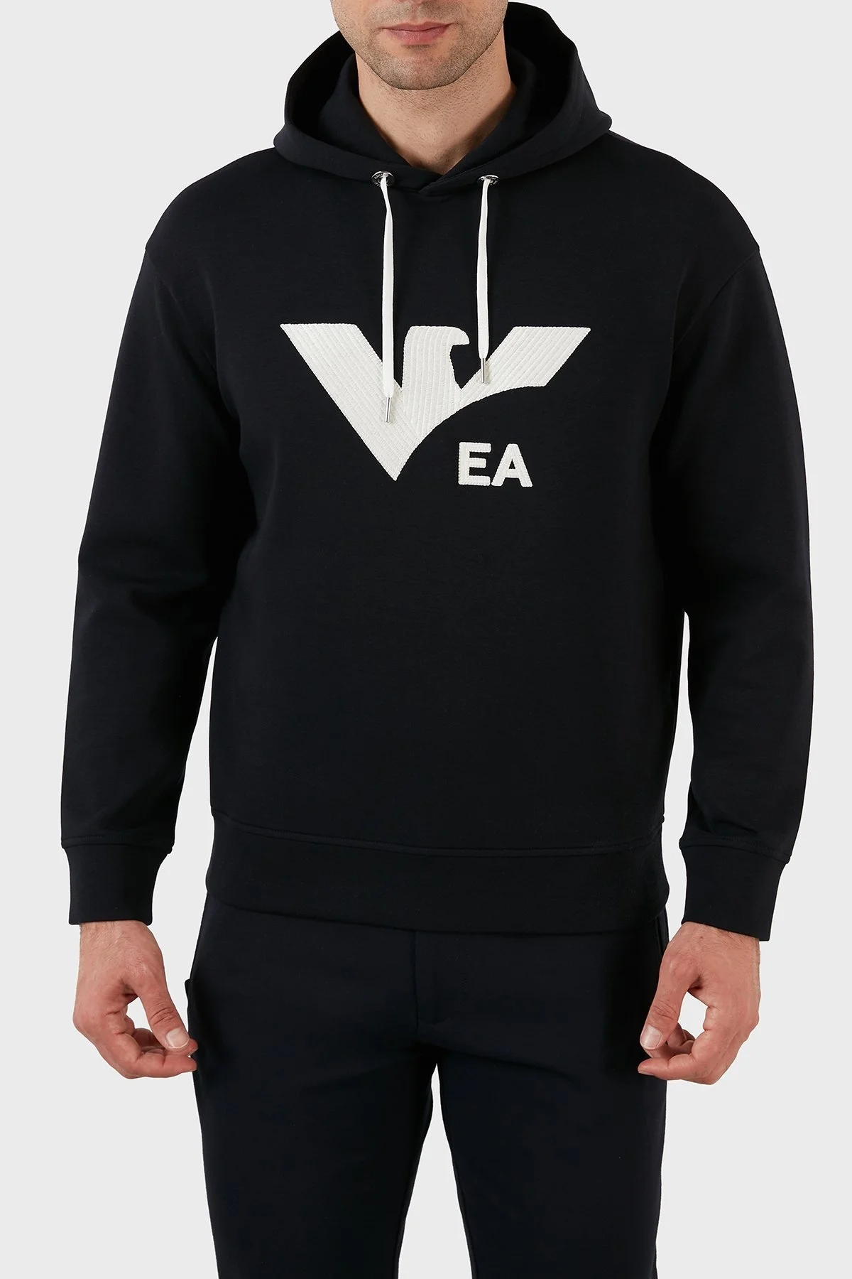 Emporio Armani Pamuklu Regular Fit Kapüşonlu Erkek Sweat 3L1MCS 1JHSZ 0920 LACİVERT - 1