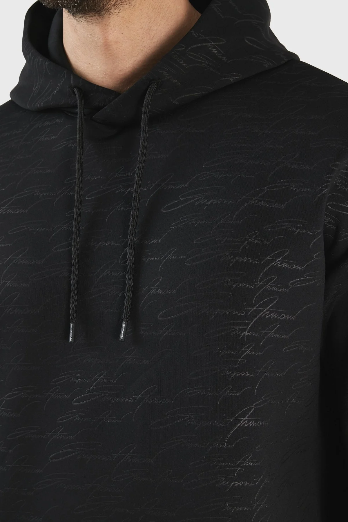 Emporio Armani Pamuklu Regular Fit Kapüşonlu Erkek Sweat 3R1MDI 1JHSZ 0085 SİYAH - 5