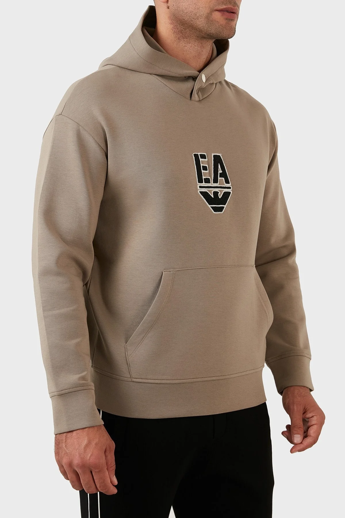 Emporio Armani Pamuklu Regular Fit Kapüşonlu Erkek Sweat 6L1MC4 1JHSZ 0137 BEJ - 7