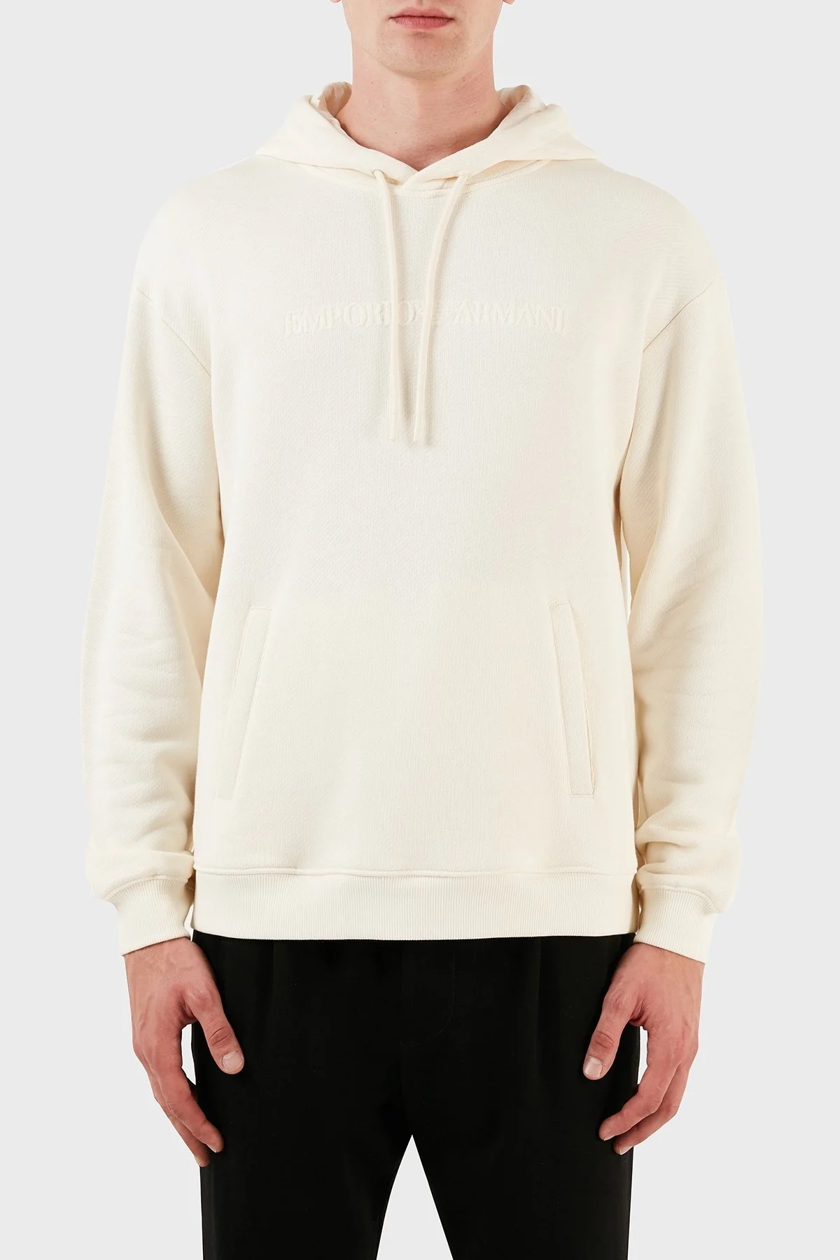 Emporio Armani Pamuklu Regular Fit Kapüşonlu Erkek Sweat 6R1M7U 1J7DZ 0101 EKRU - 6