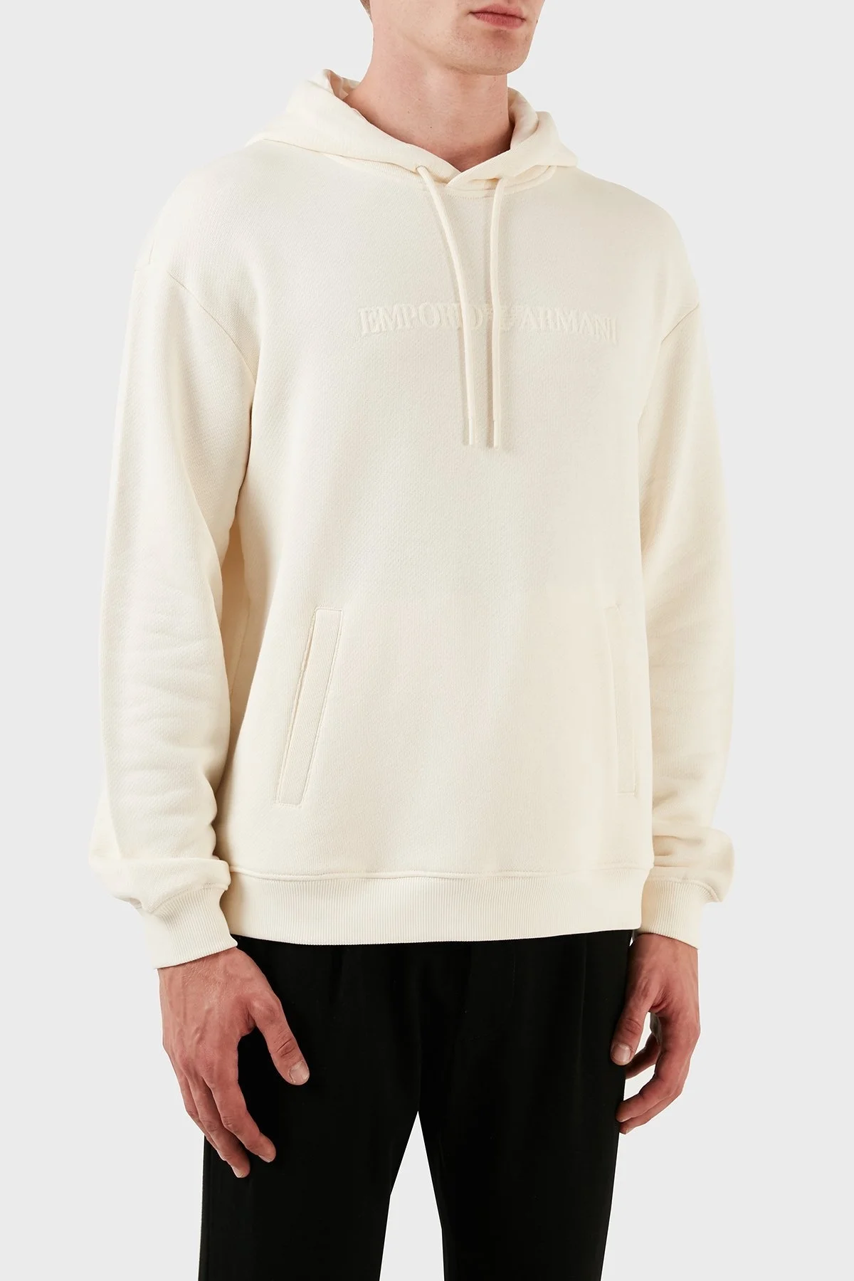 Emporio Armani Pamuklu Regular Fit Kapüşonlu Erkek Sweat 6R1M7U 1J7DZ 0101 EKRU - 9