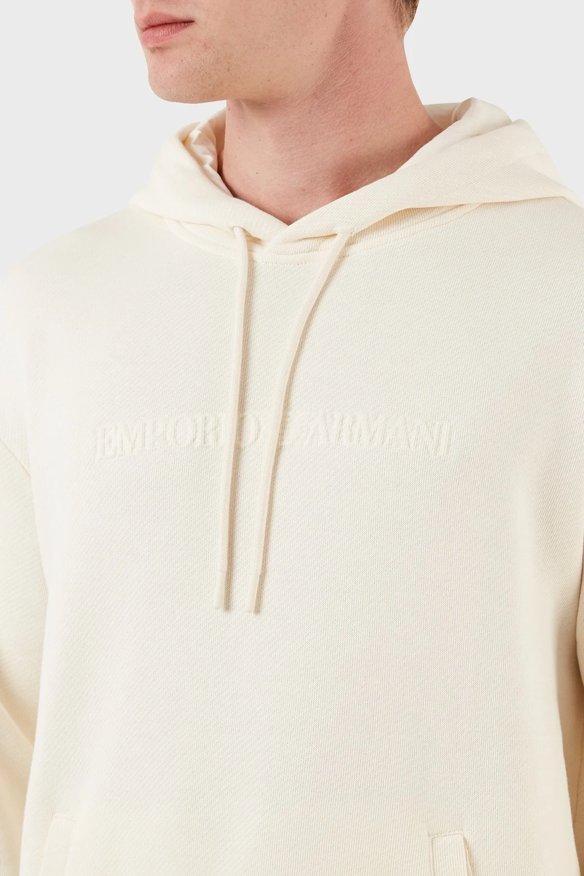 Emporio Armani Pamuklu Regular Fit Kapüşonlu Erkek Sweat 6R1M7U 1J7DZ 0101 EKRU - 10