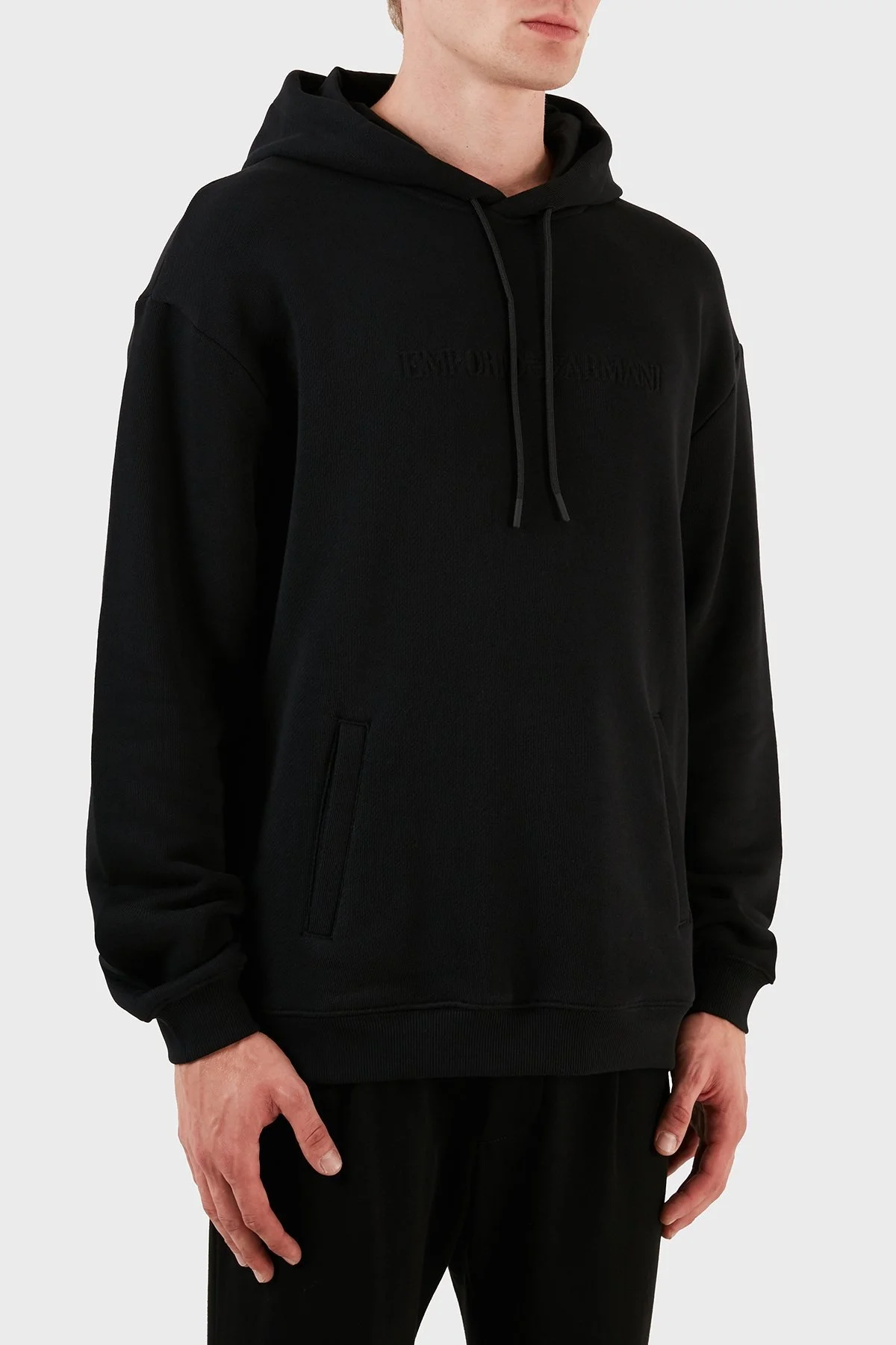 Emporio Armani Pamuklu Regular Fit Kapüşonlu Erkek Sweat 6R1M7U 1J7DZ 0999 SİYAH - 9